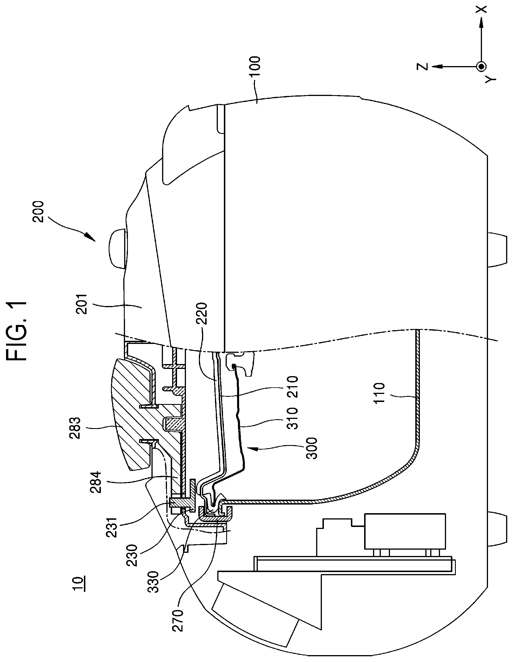 Patent US12310523 — Cooking device — Figure 1