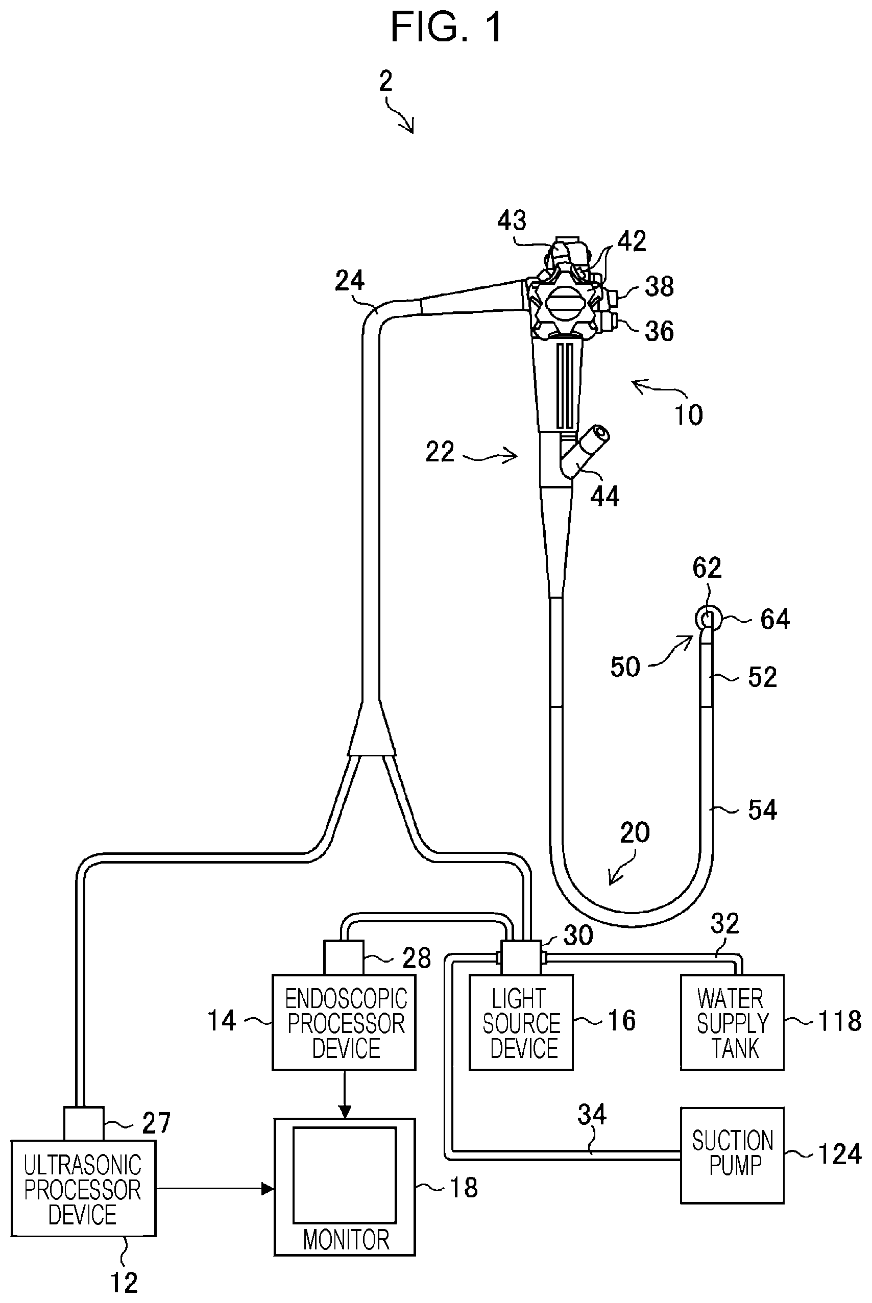 Patent US12310554 Figure 1 – Endoscope having elevator support member in distal end portion body for heat dissipation