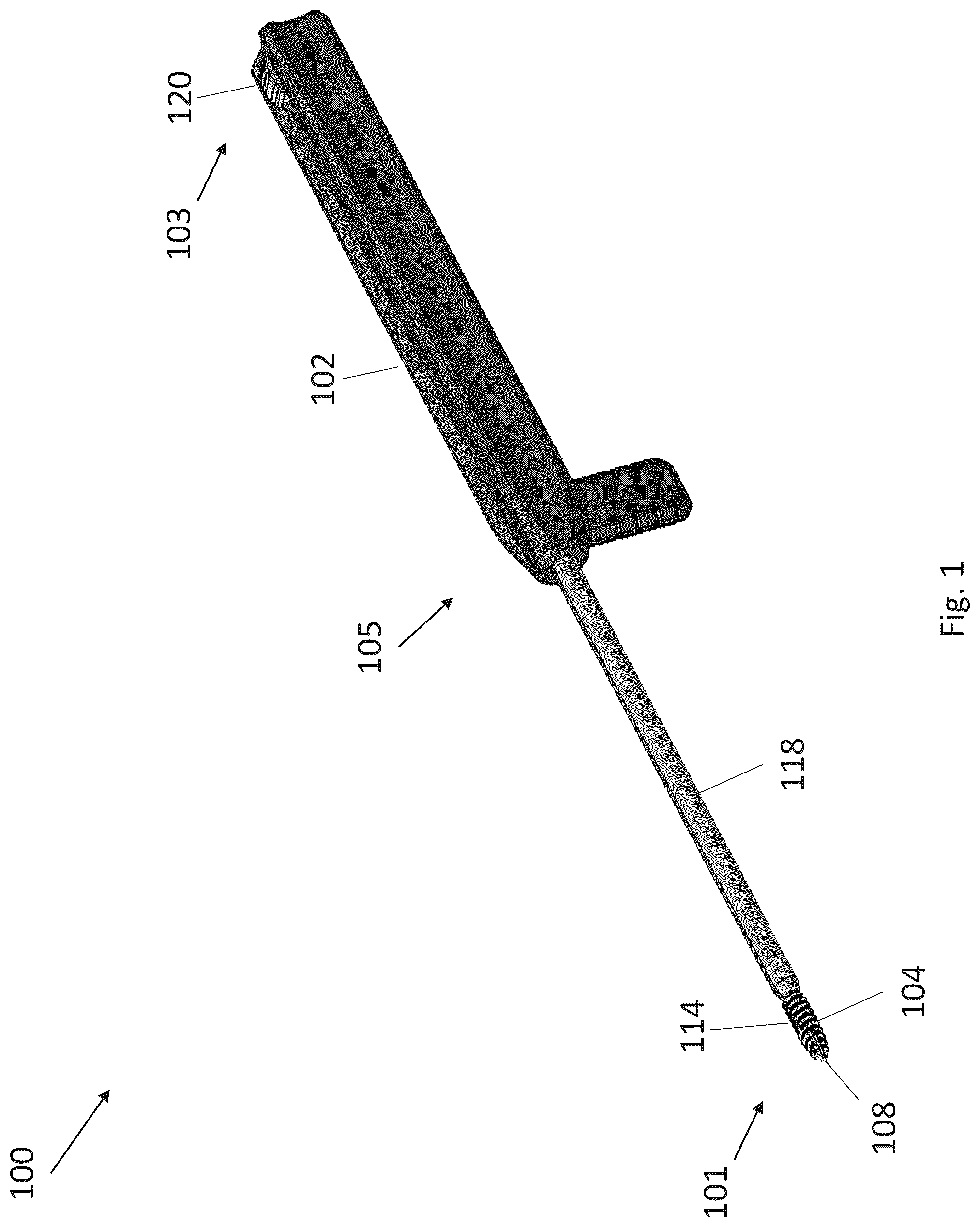 Patent US12310574 — Knotless suture anchor with re-tension features — Figure 1