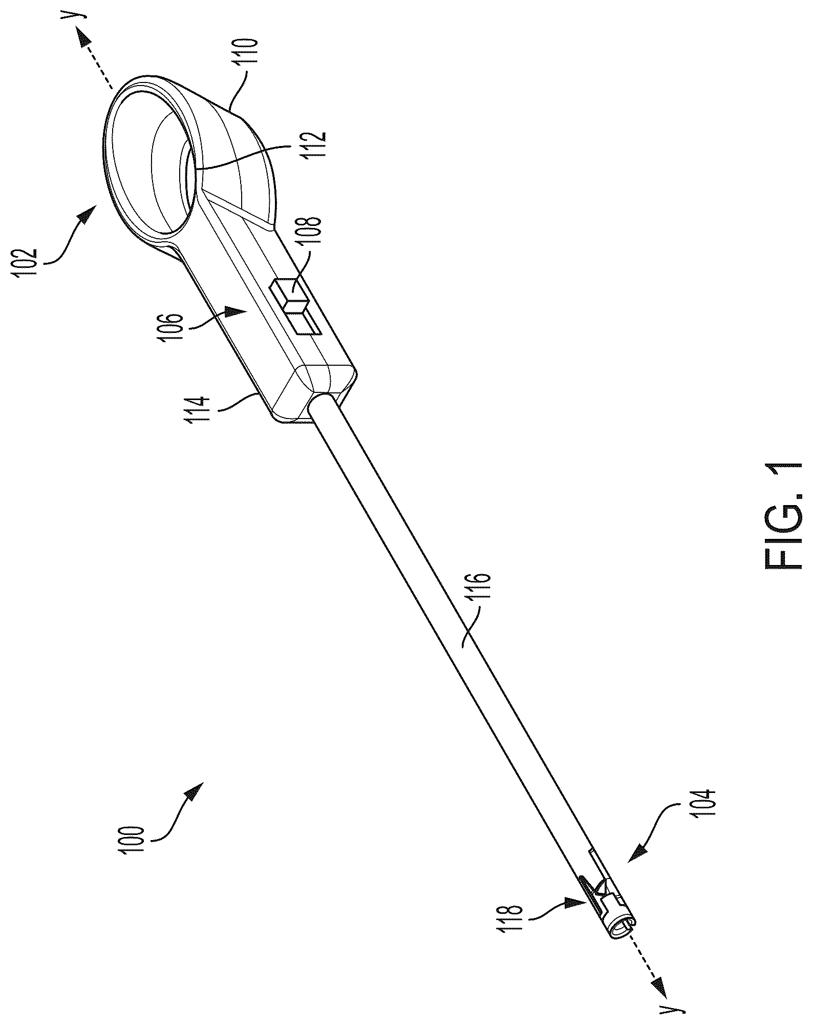Patent US12310576 — Quickdraw knot pusher: side loading knot pusher — Figure 1