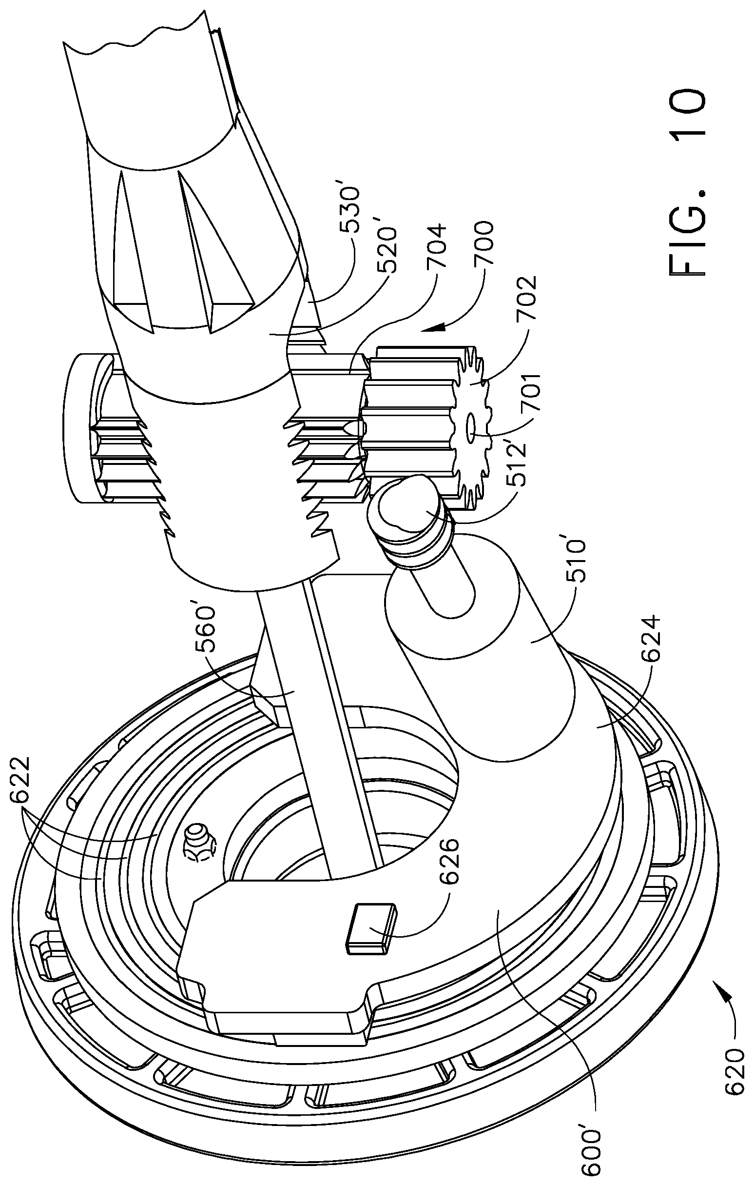 Patent US12310584 Figure 10 – Locking arrangements for detachable shaft assemblies with articulatable surgical end effectors