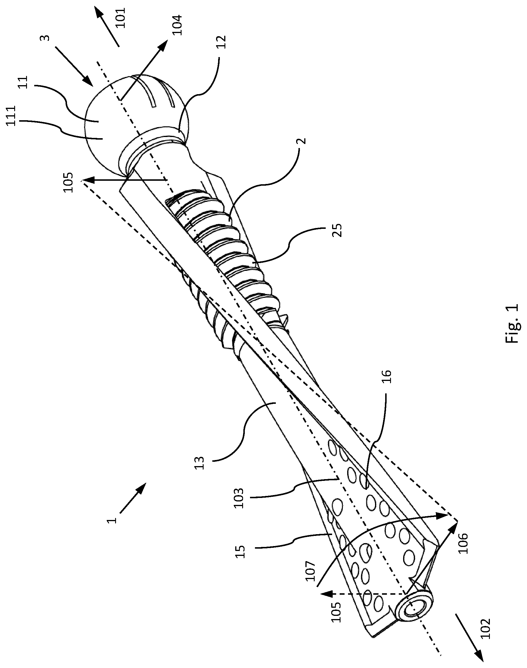 Patent US12310630 Figure 1 – Blade-like osteosynthesis device