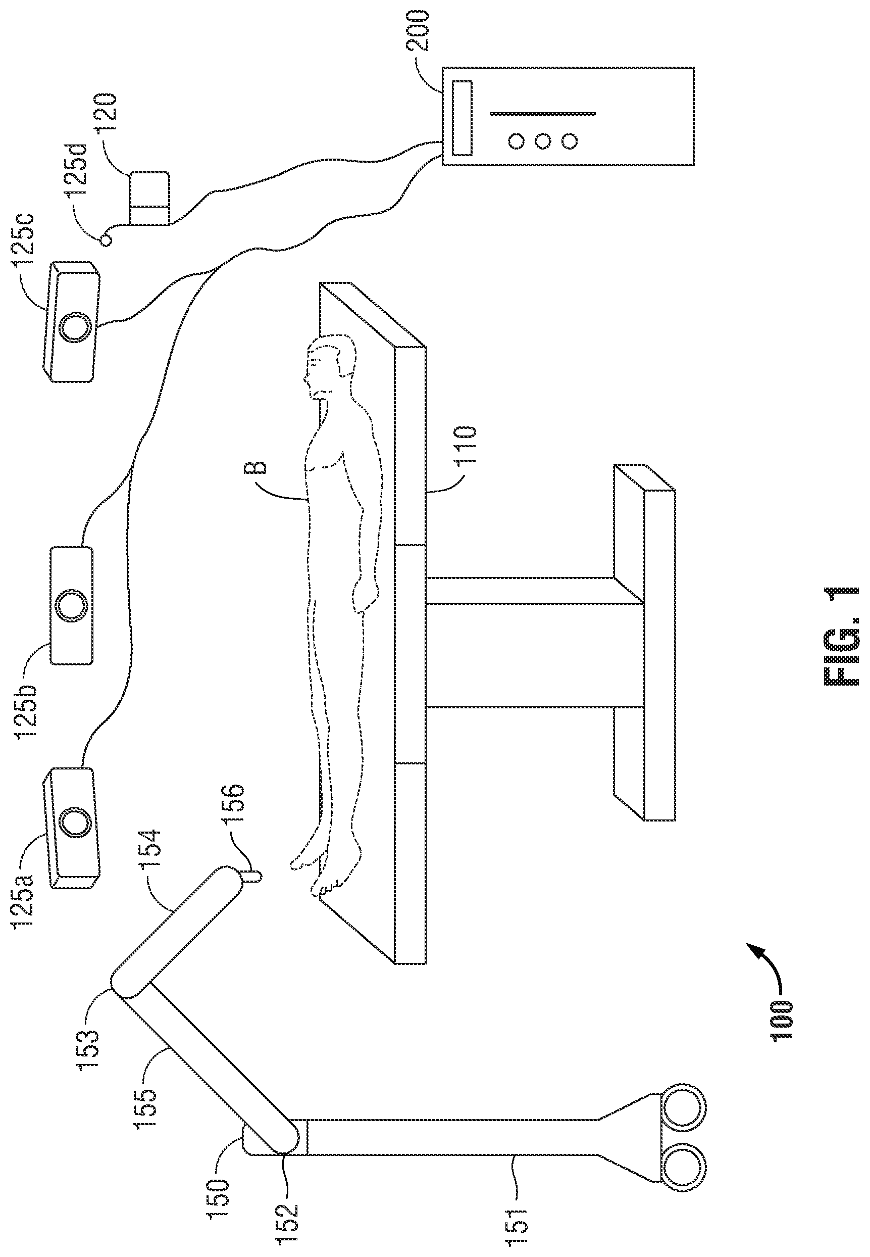 Patent US12310687 — Guidance for positioning a patient and surgical robot — Figure 1
