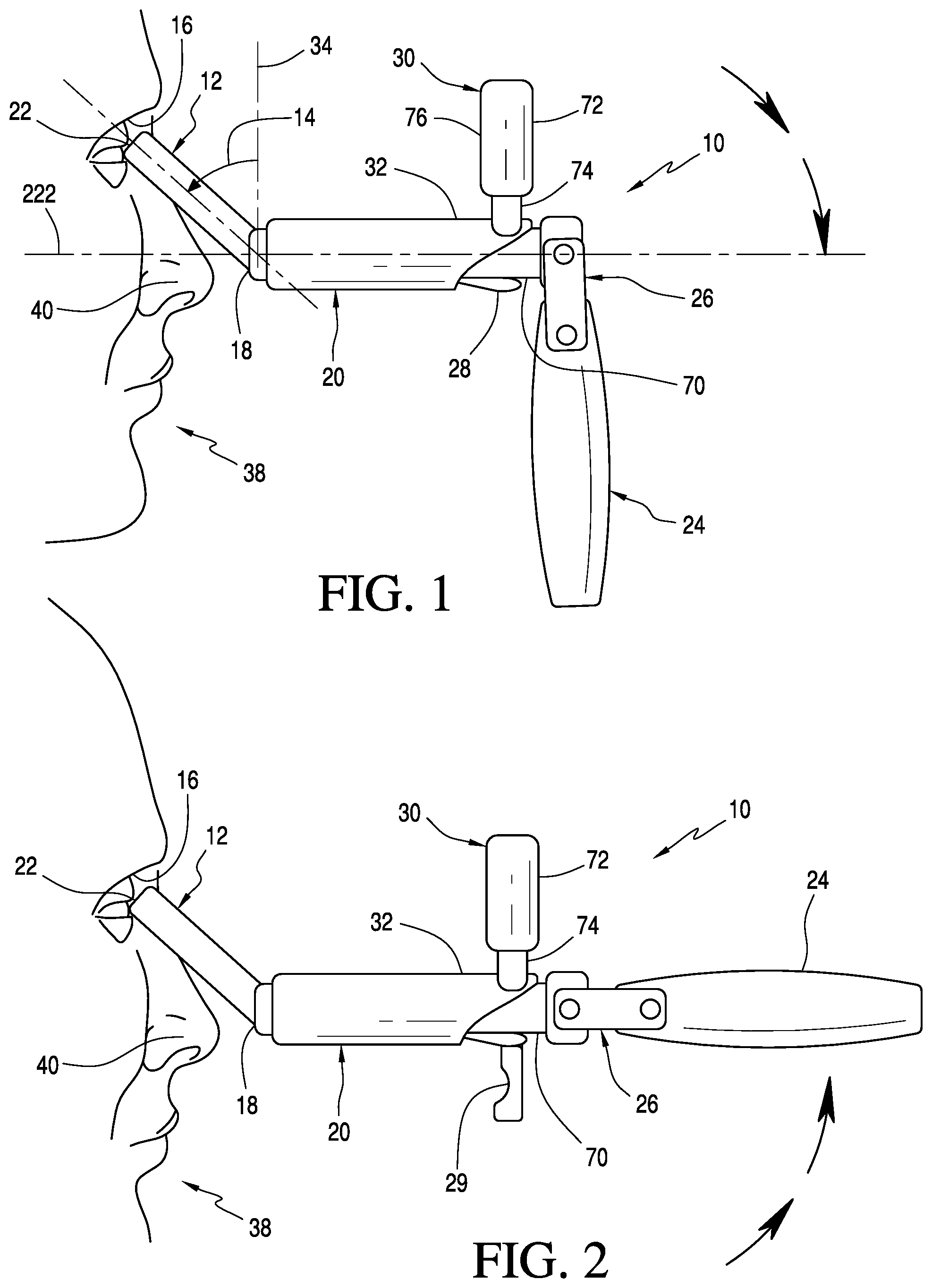Patent US12310701 — Device for measuring the infrared output of the abreu brain thermal tunnel — Figure 1