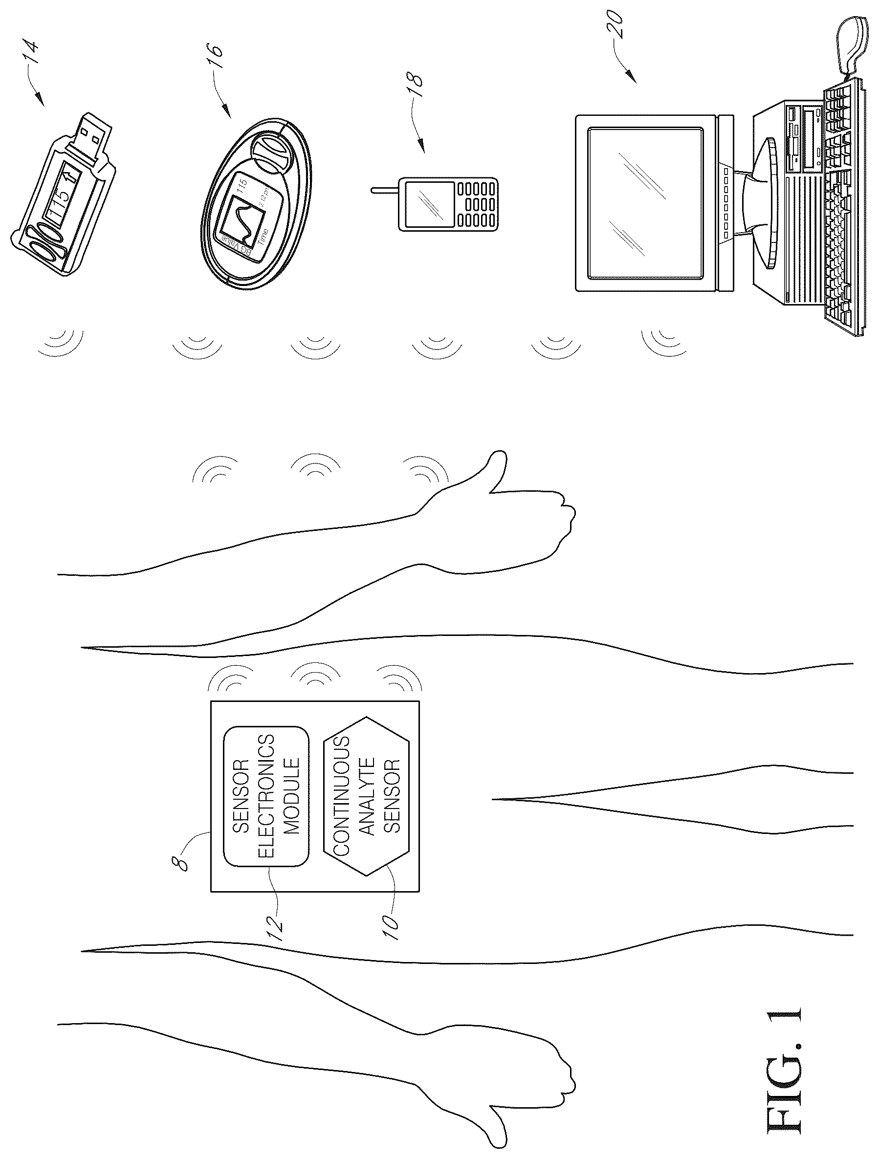 Patent US12310723 Figure 1 – Advanced continuous analyte monitoring system