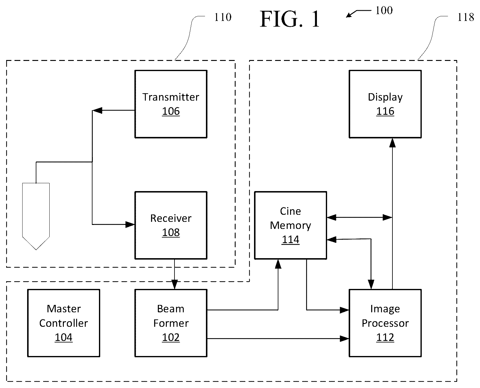 Patent US12310794 — Ultrasonic characterization of non-linear properties of tissue — Figure 1