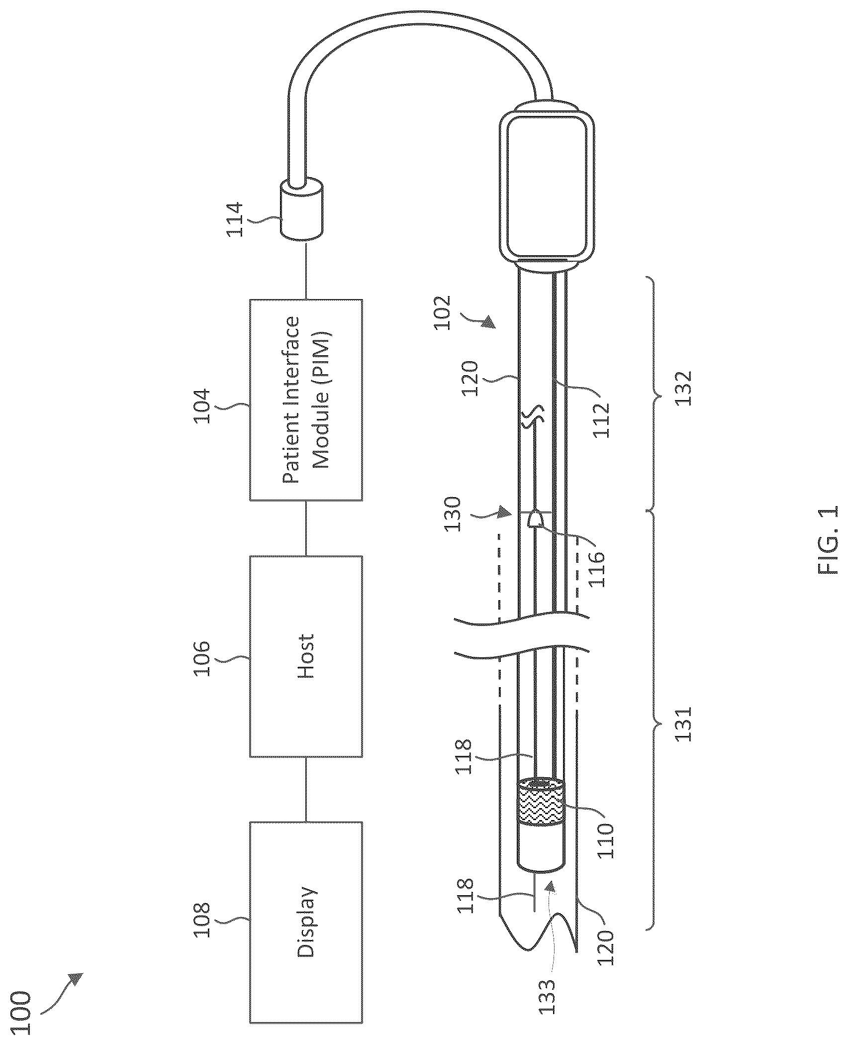 Patent US12310796 — Dynamic resource reconfiguration for patient interface module (PIM) in intraluminal medical ultrasound imaging — Figure 1