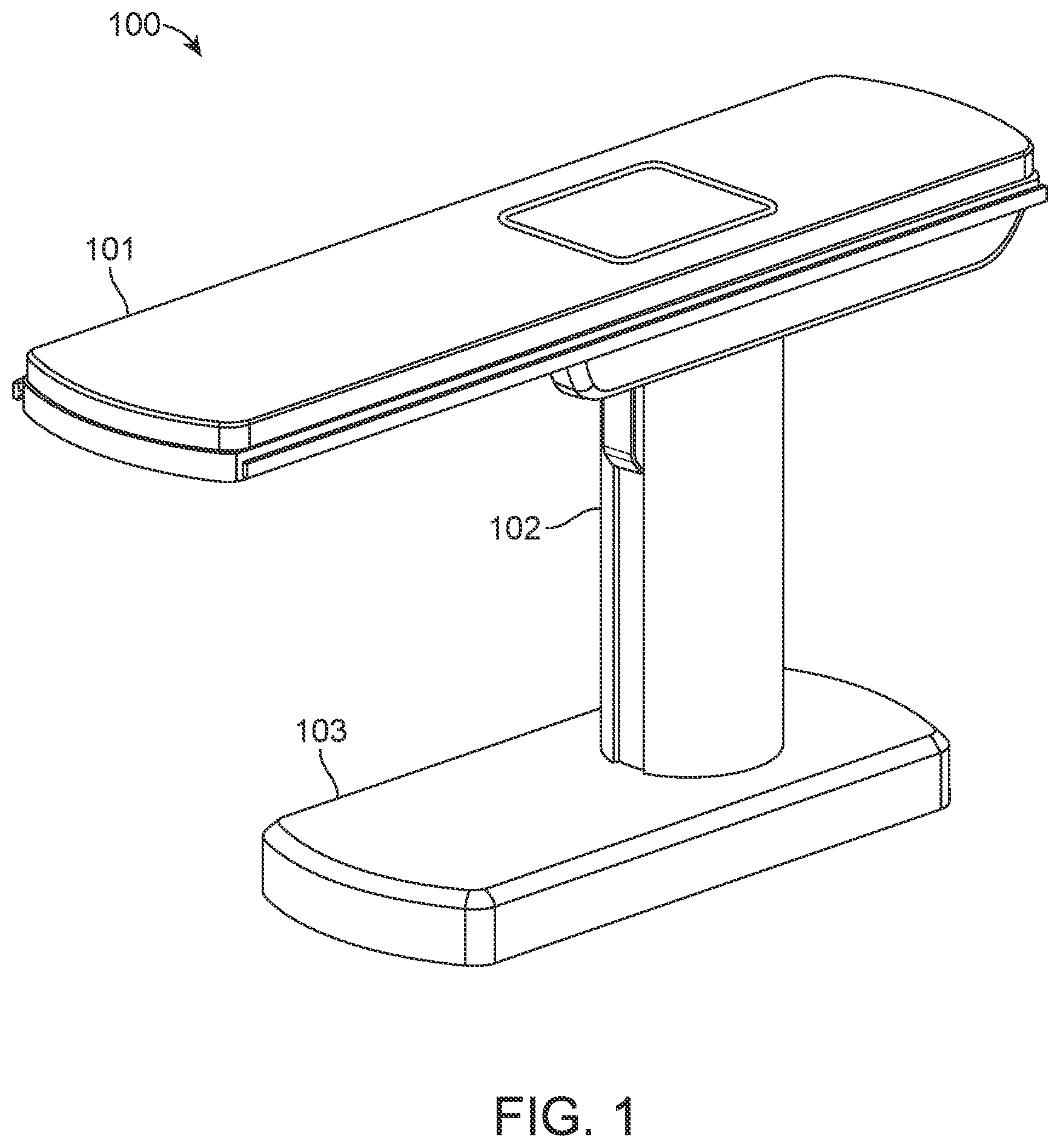 Patent US12310804 Figure 1 – Surgical platform with adjustable arm supports