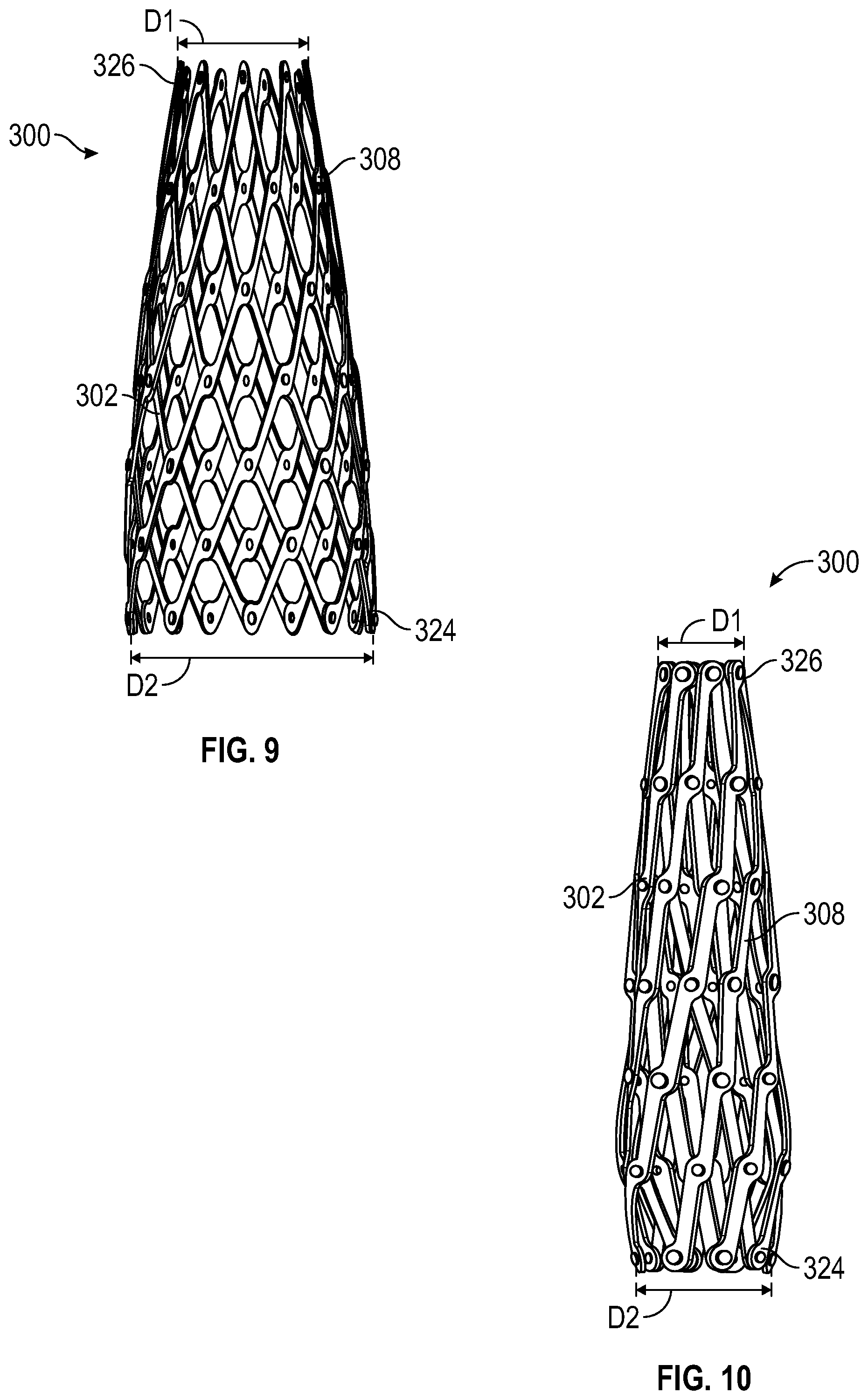 Patent US12310847 Figure 8 – Prosthetic heart valve having non-cylindrical frame