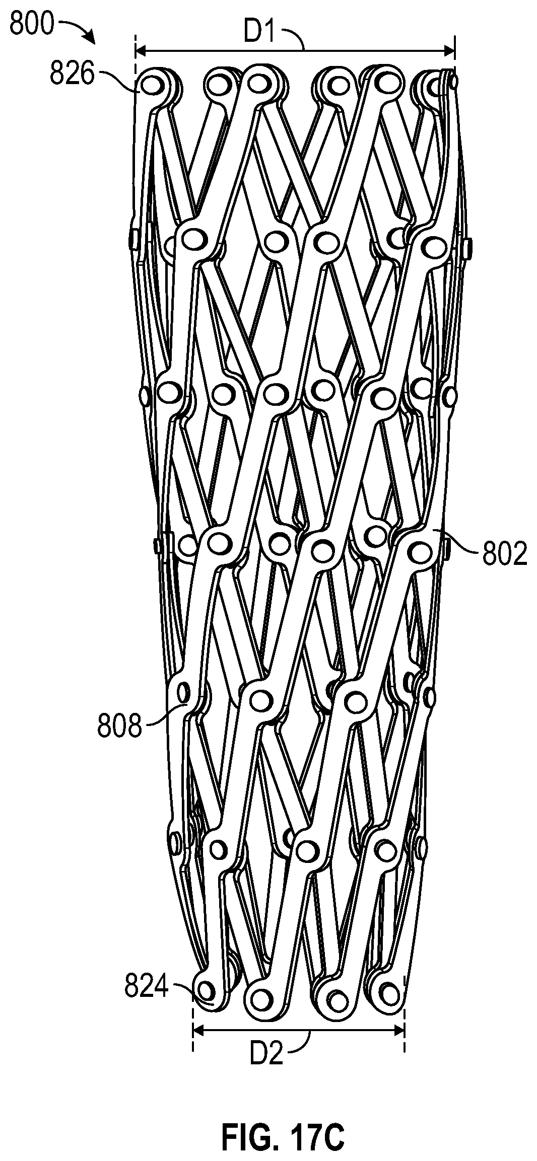 Patent US12310847 Figure 14 – Prosthetic heart valve having non-cylindrical frame