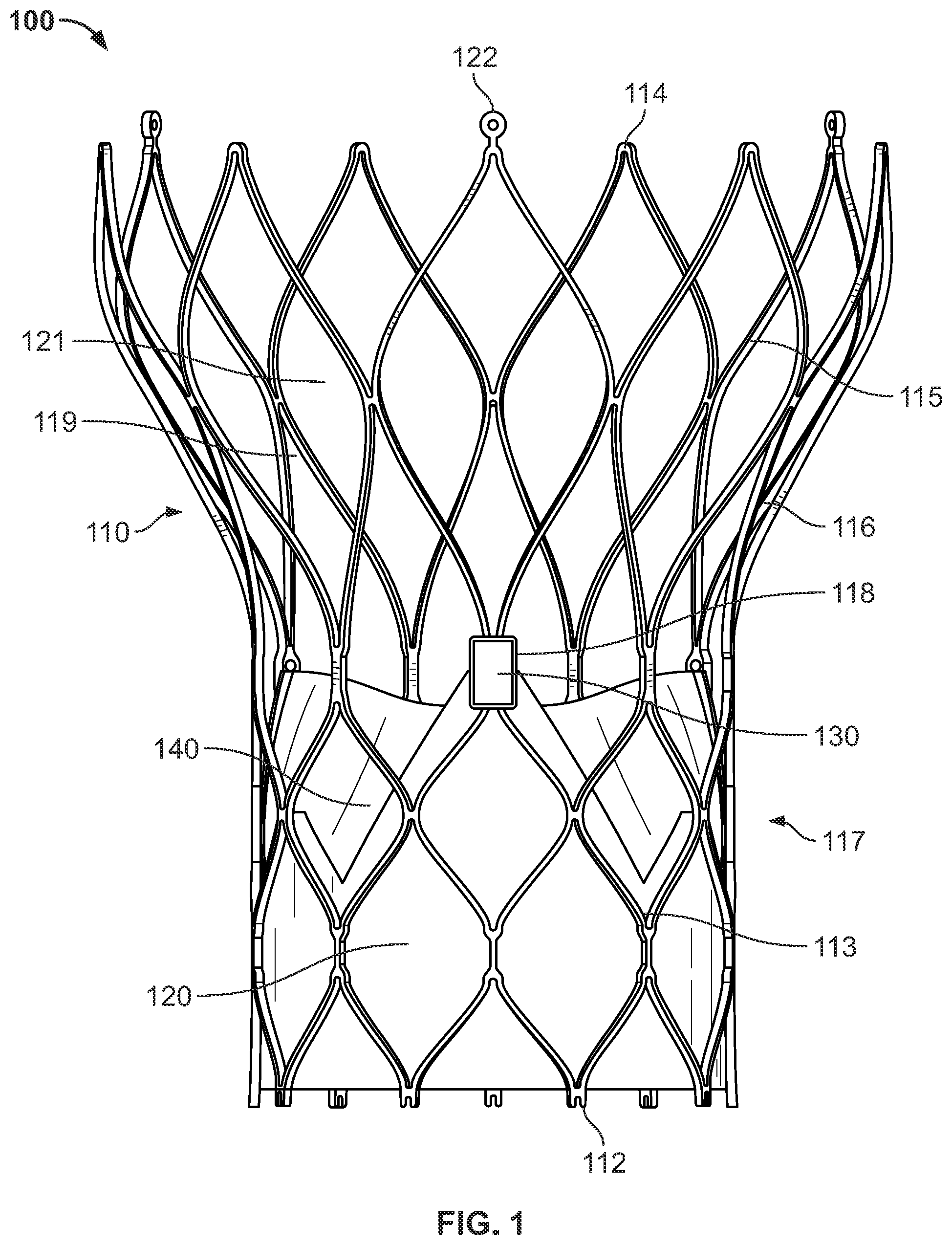 Patent US12310848 — Leaflet attachment to prosthetic heart valve — Figure 1