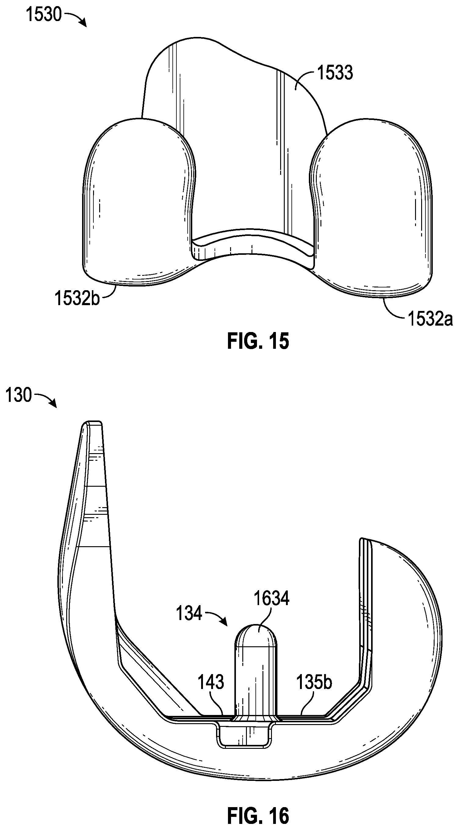 Patent US12310856 Figure 16 – Femoral component for bone conservation