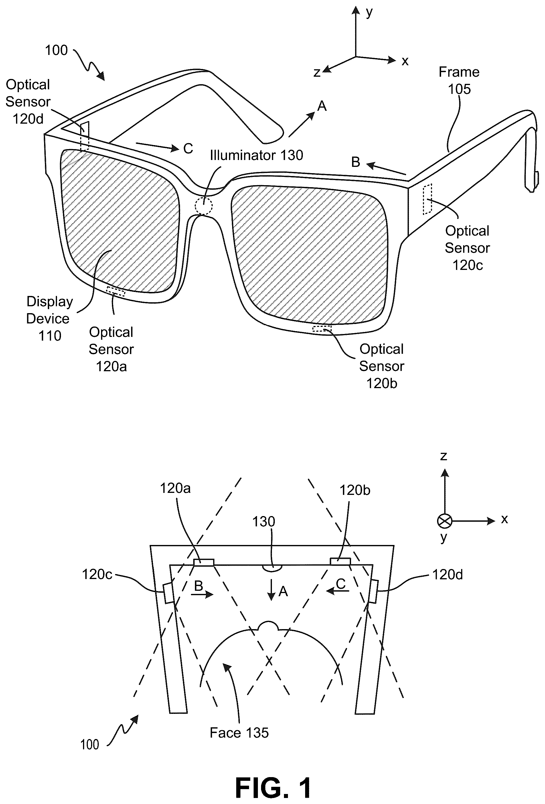 Patent US12310887 — Light patterns for corneal topography — Figure 1