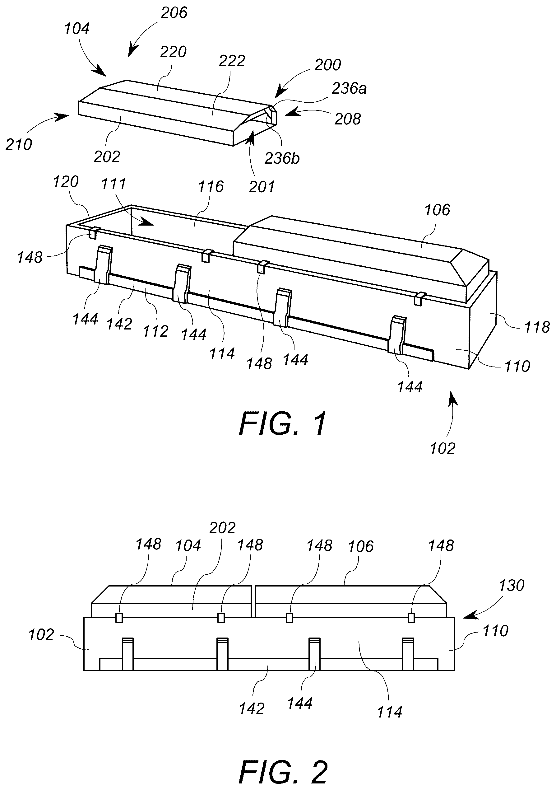 Patent US12310898 — Lightweight casket lid and casket lid assembly — Figure 1
