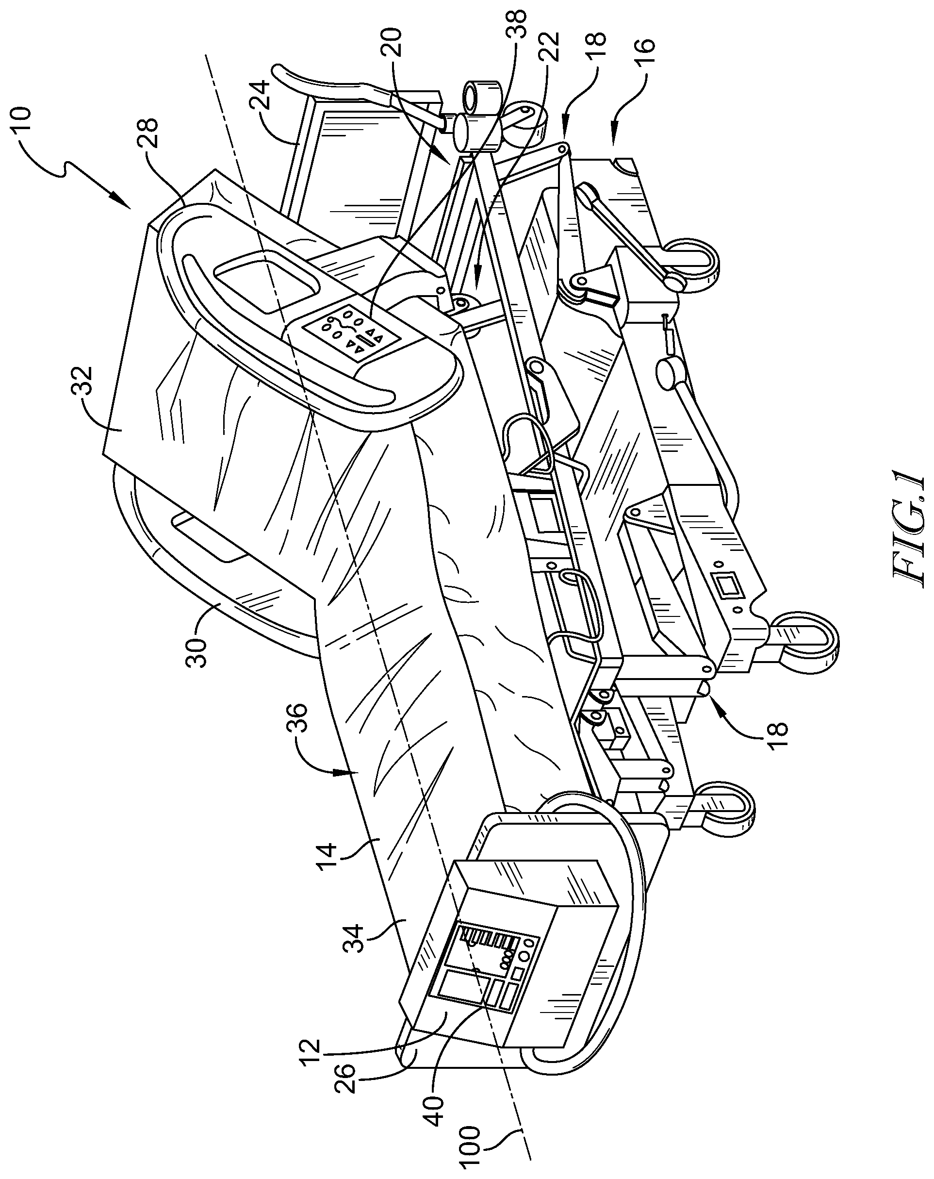 Patent US12310903 — Preview function for continuous lateral rotation therapy — Figure 1