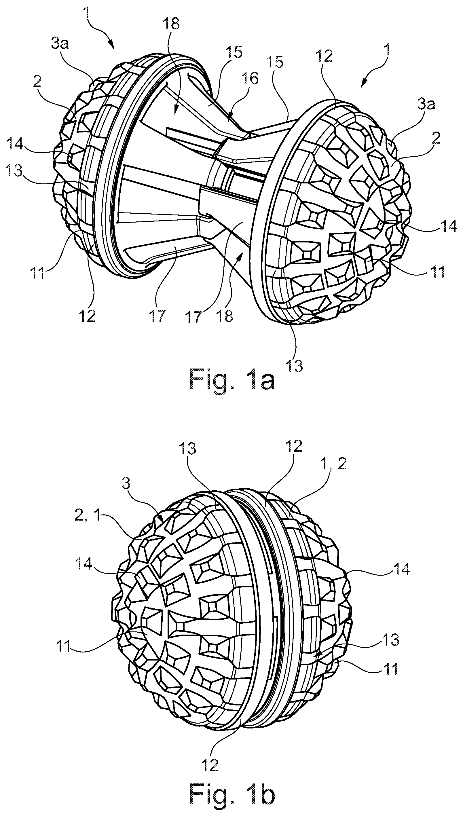 Patent US12310909 — Massage device with two modules — Figure 1