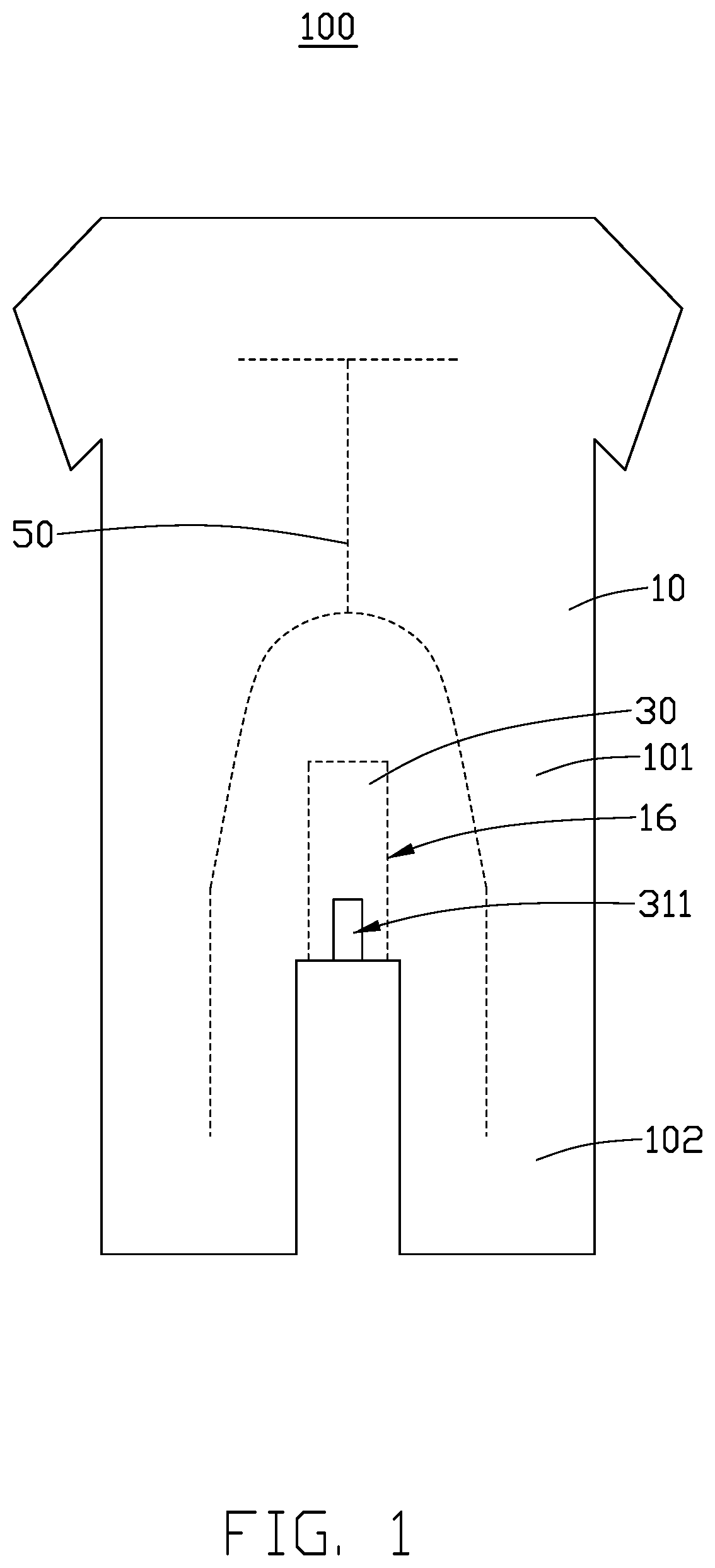Patent US12310911 — Auxiliary stimulating apparatus — Figure 1
