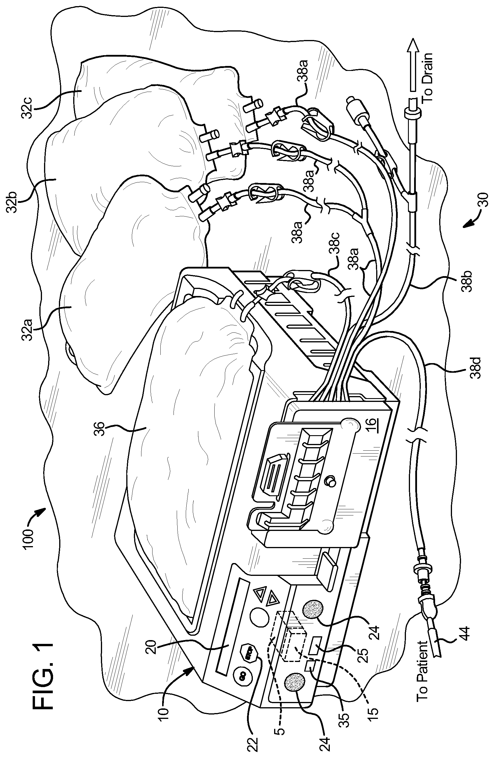 Patent US12311087 — System for automated collection of dialysis data — Figure 1