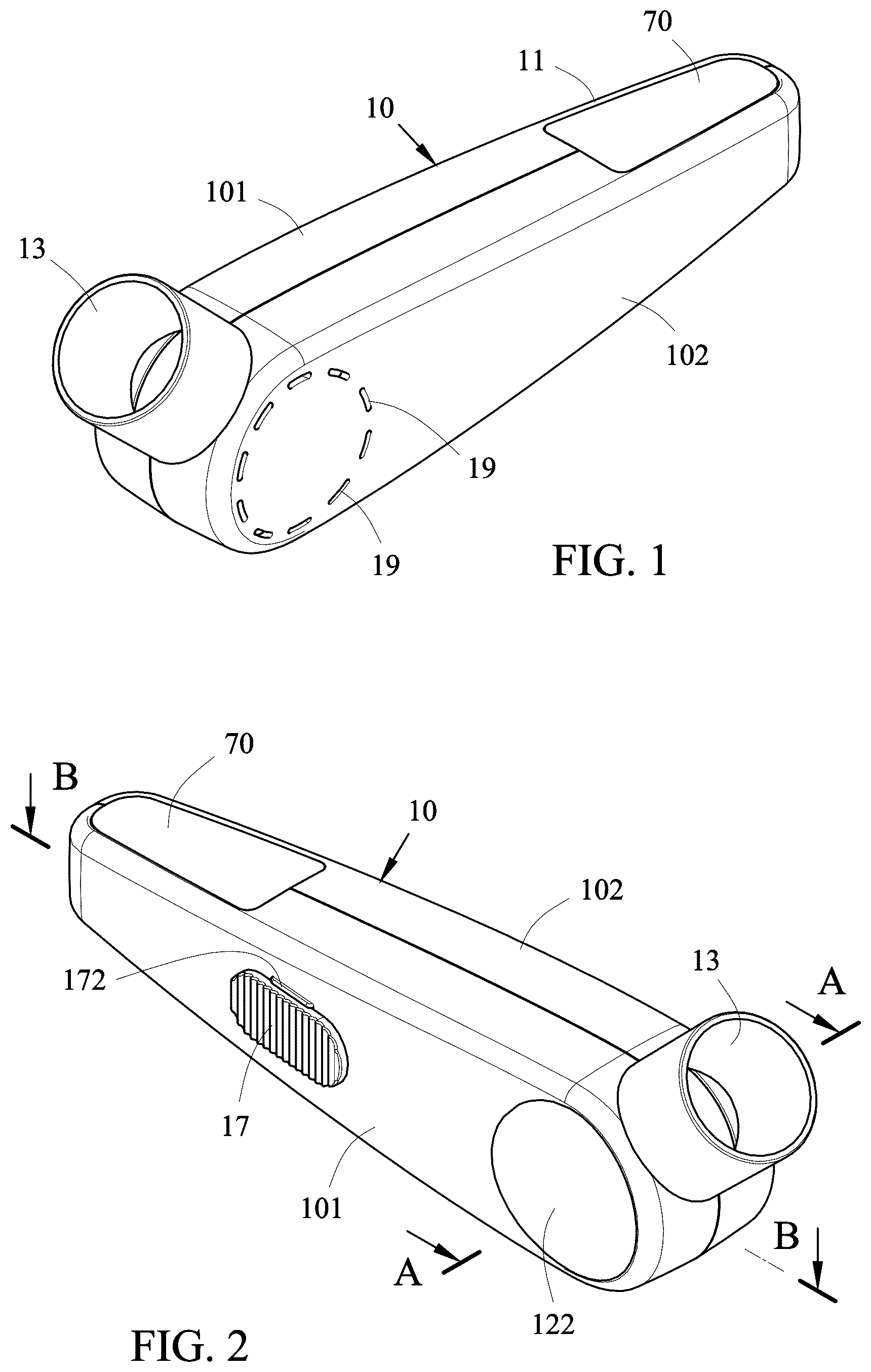 Patent US12311103 — Portable oscillator of positive expiratory pressure having capability for oscillating indication — Figure 1