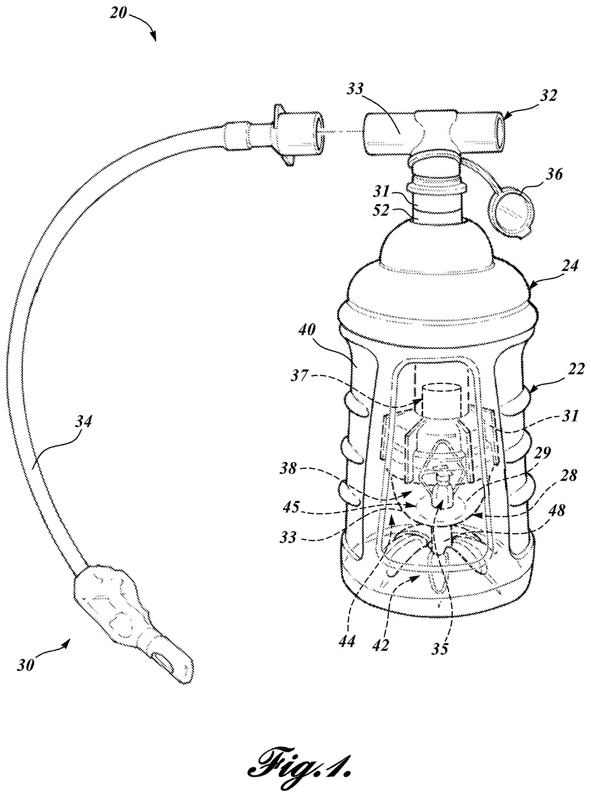 Patent US12311112 — Thermal material nebulizing system with animal mask — Figure 1