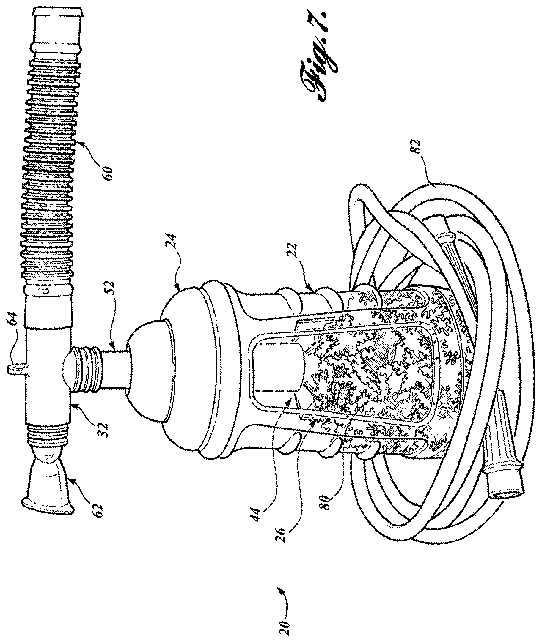 Patent US12311112 Figure 7 – Thermal material nebulizing system with animal mask