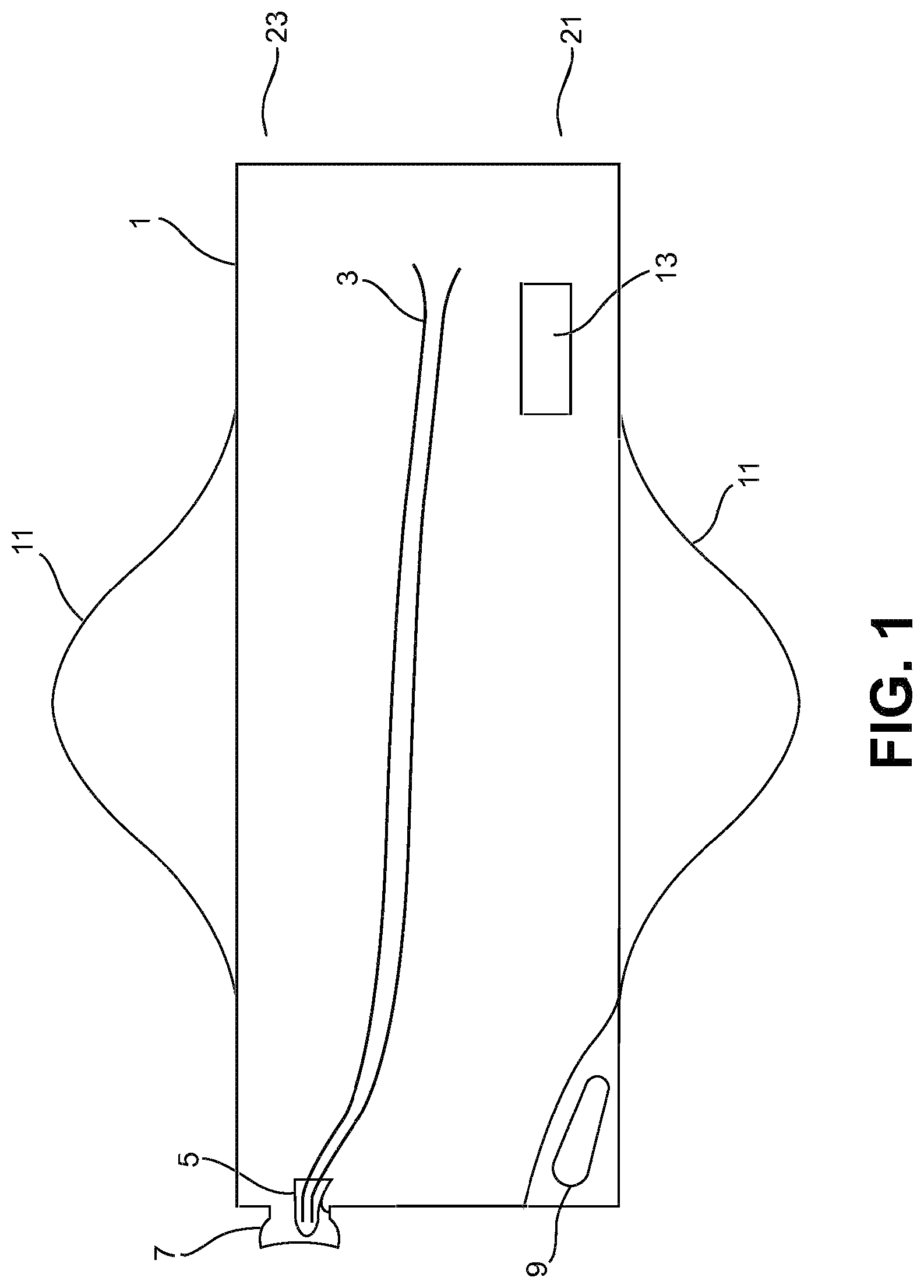 Patent US12311120 — Catheter in bag without additional packaging — Figure 1
