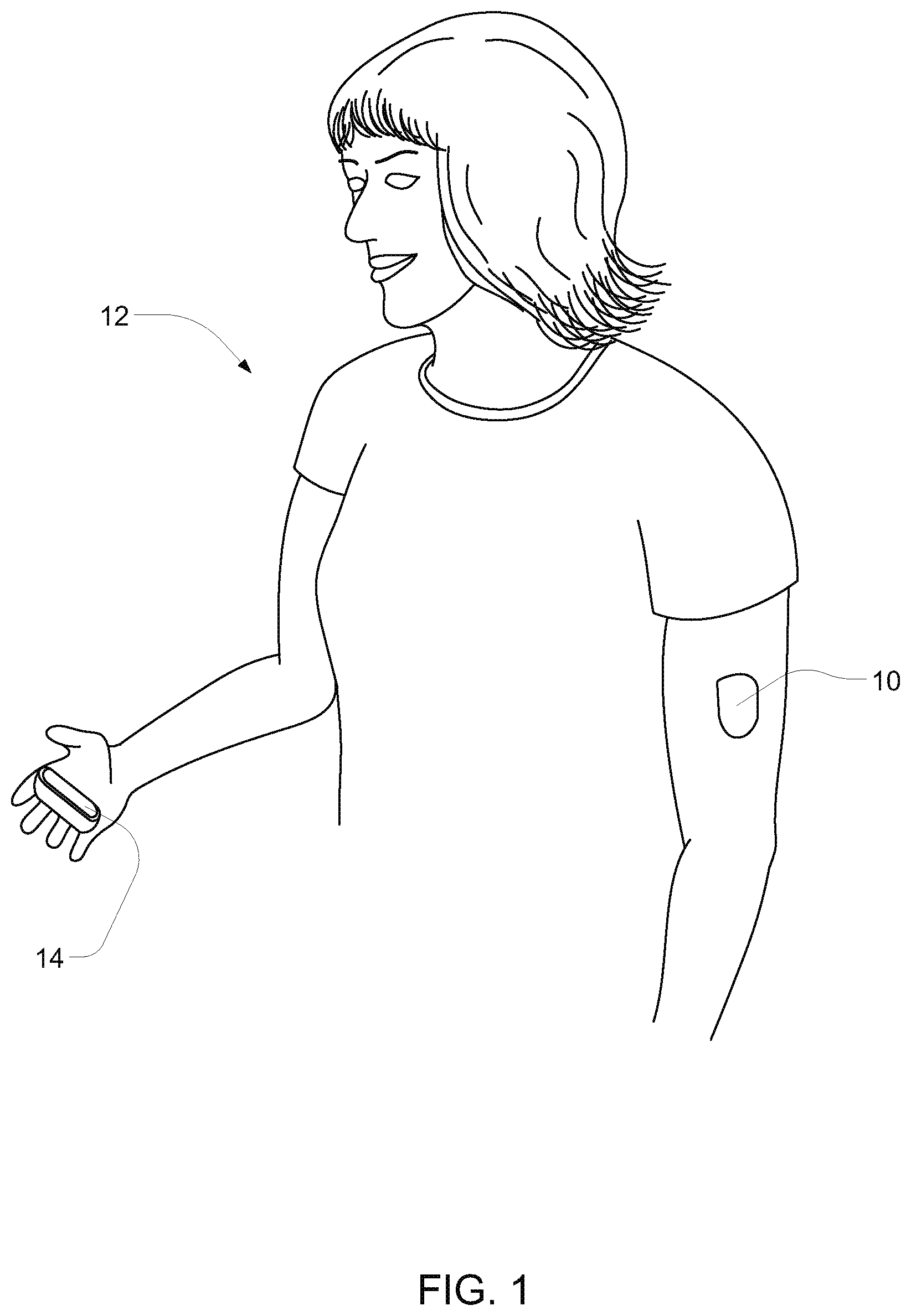 Patent US12311143 — Adhesive and peripheral systems and methods for medical devices — Figure 1