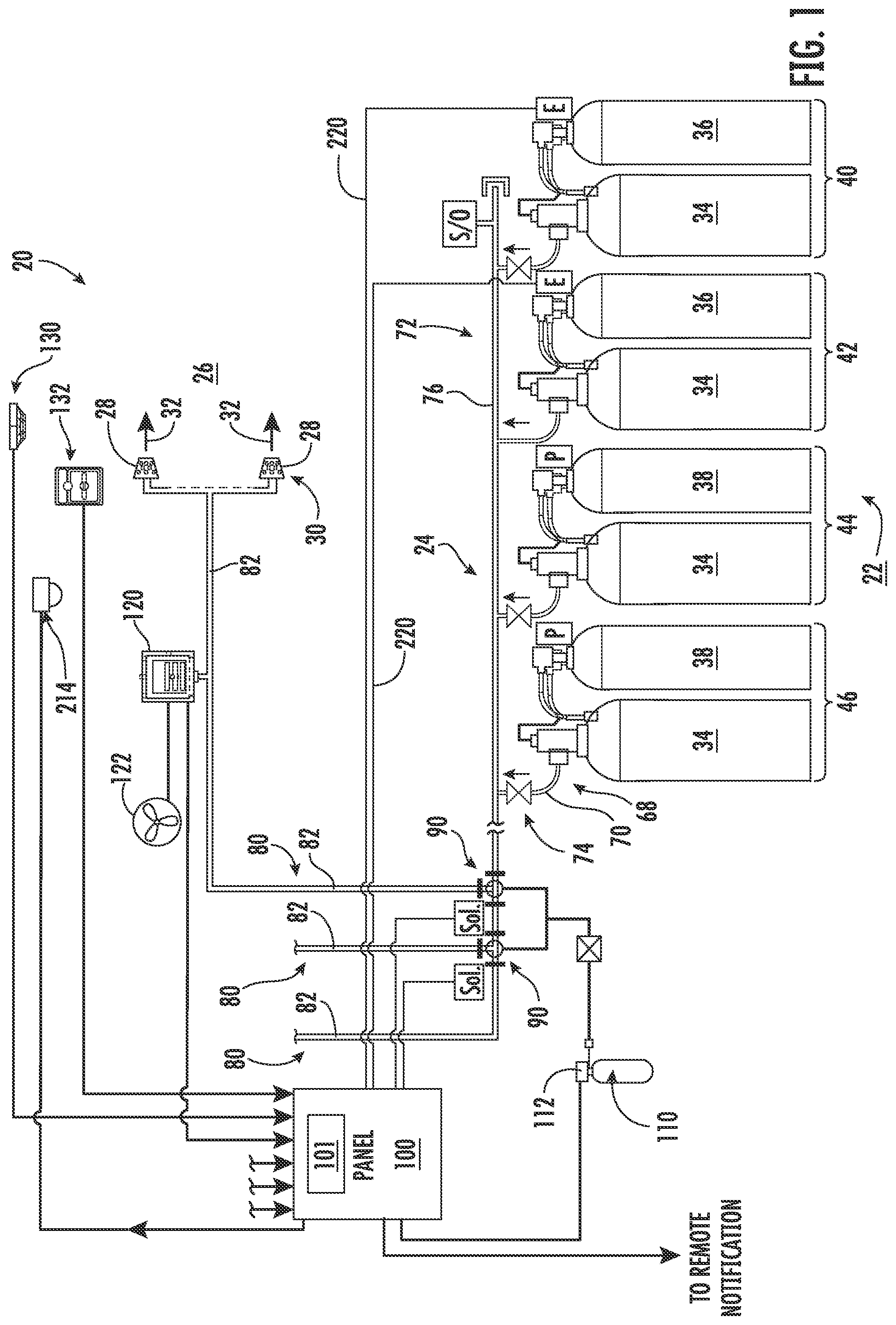 Patent US12311212 — Fire suppression system remote monitoring — Figure 1