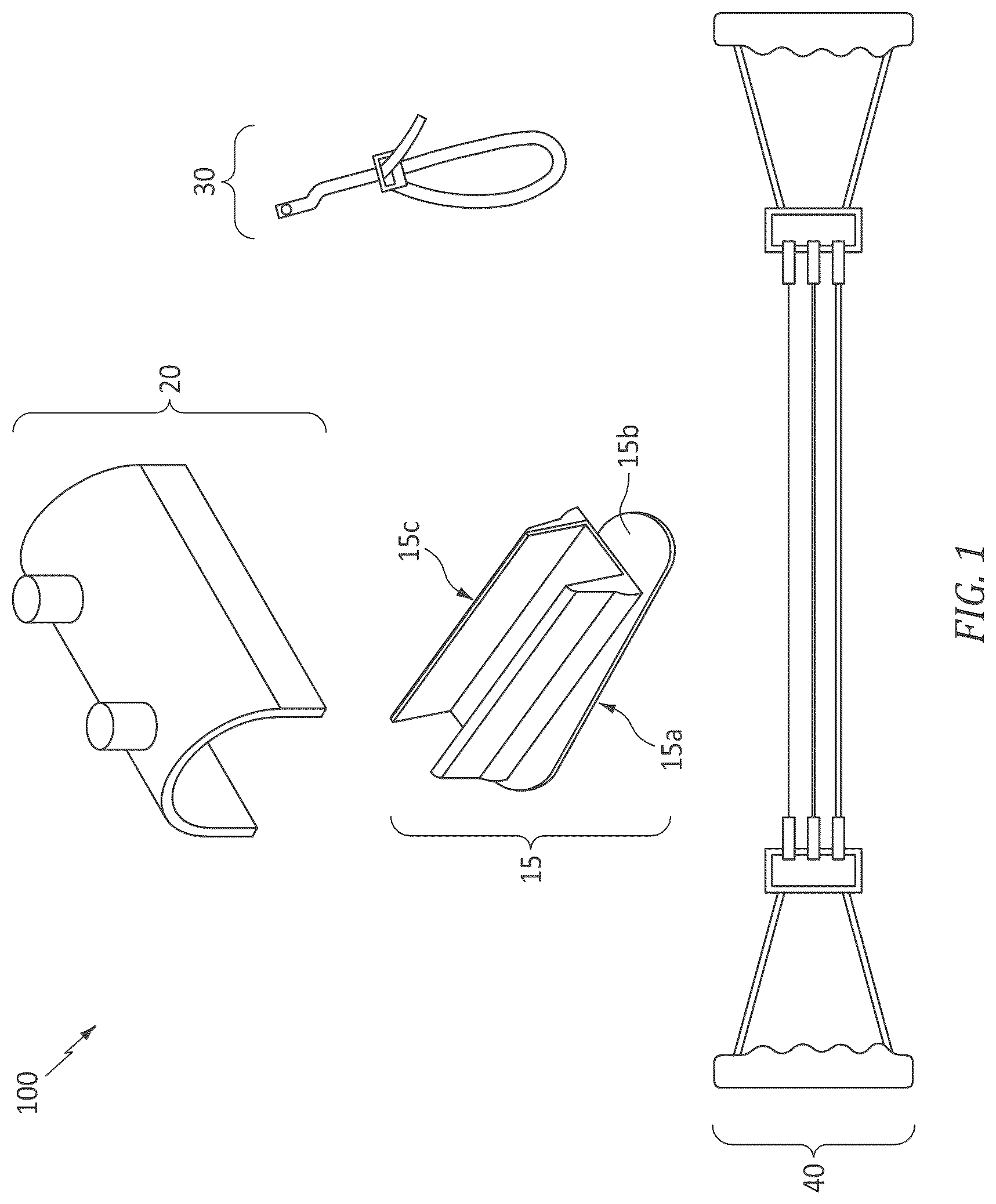 Patent US12311221 — Straddle door mount travel gym system — Figure 1