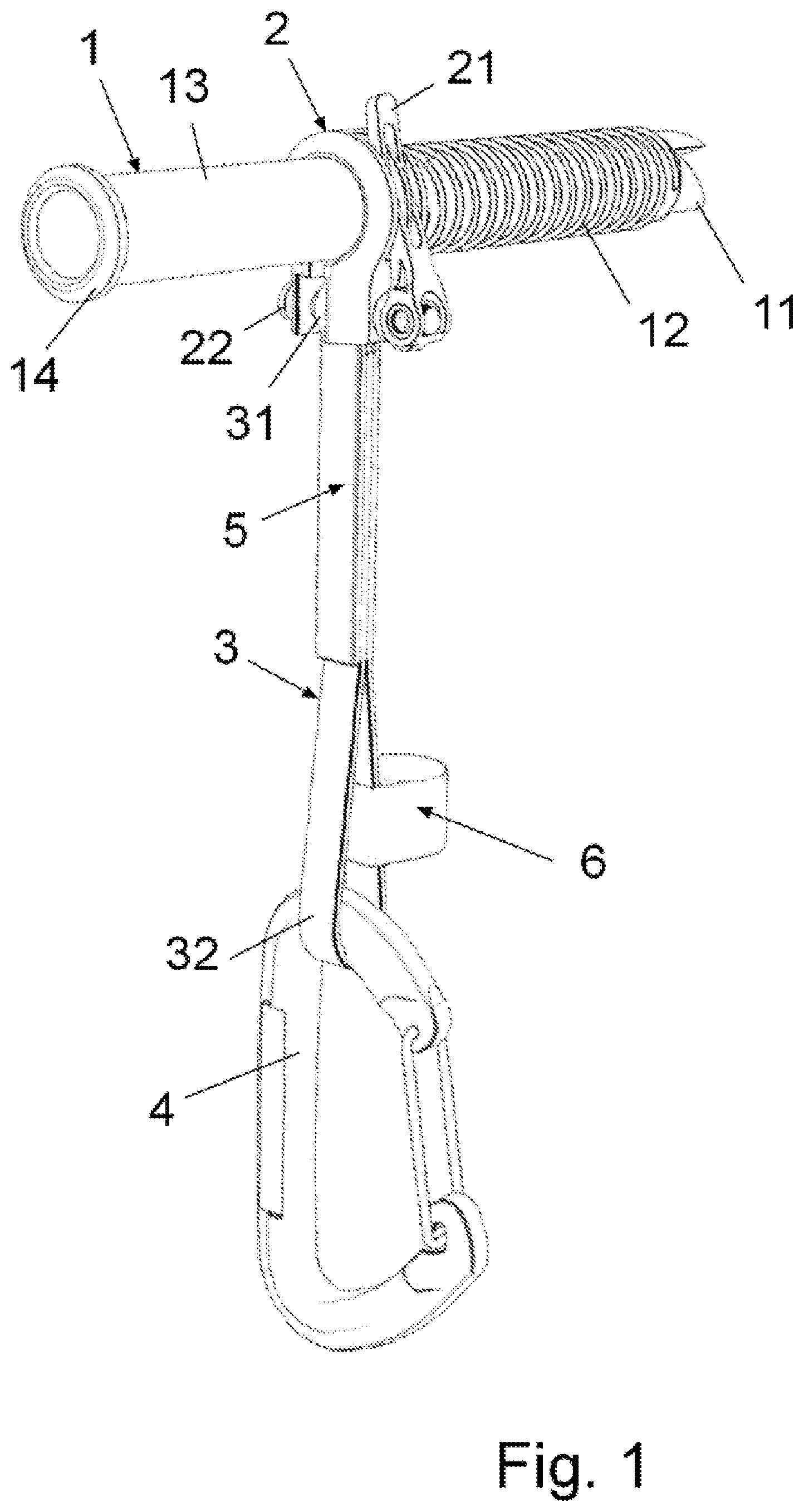 Patent US12311233 — Threaded anchor for ice climbing — Figure 1
