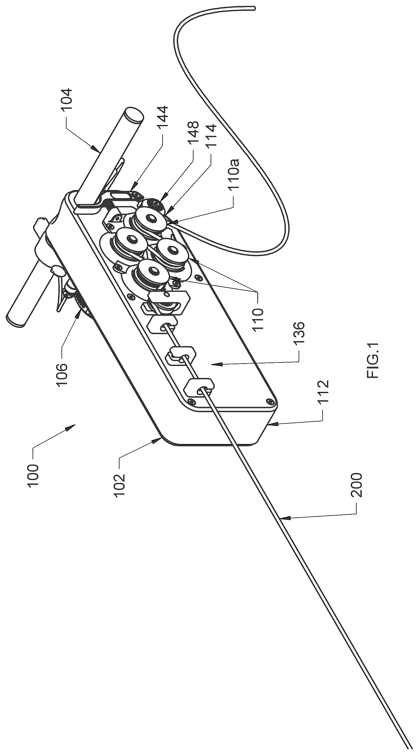 Patent US12311251 — Portable line ascending device for sliding or roller sports — Figure 1