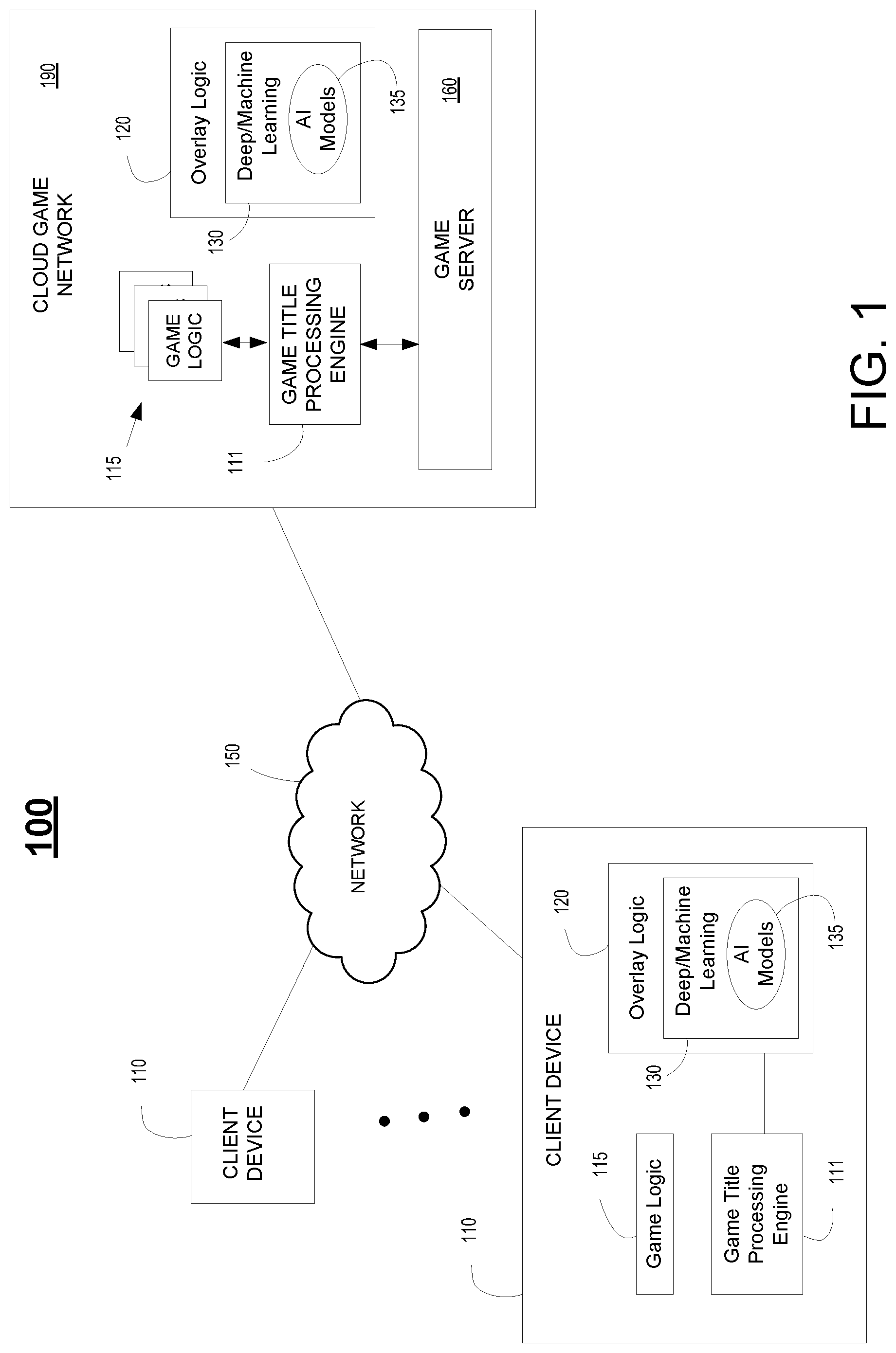 Patent US12311258 — Impaired player accessability with overlay logic providing haptic responses for in-game effects — Figure 1
