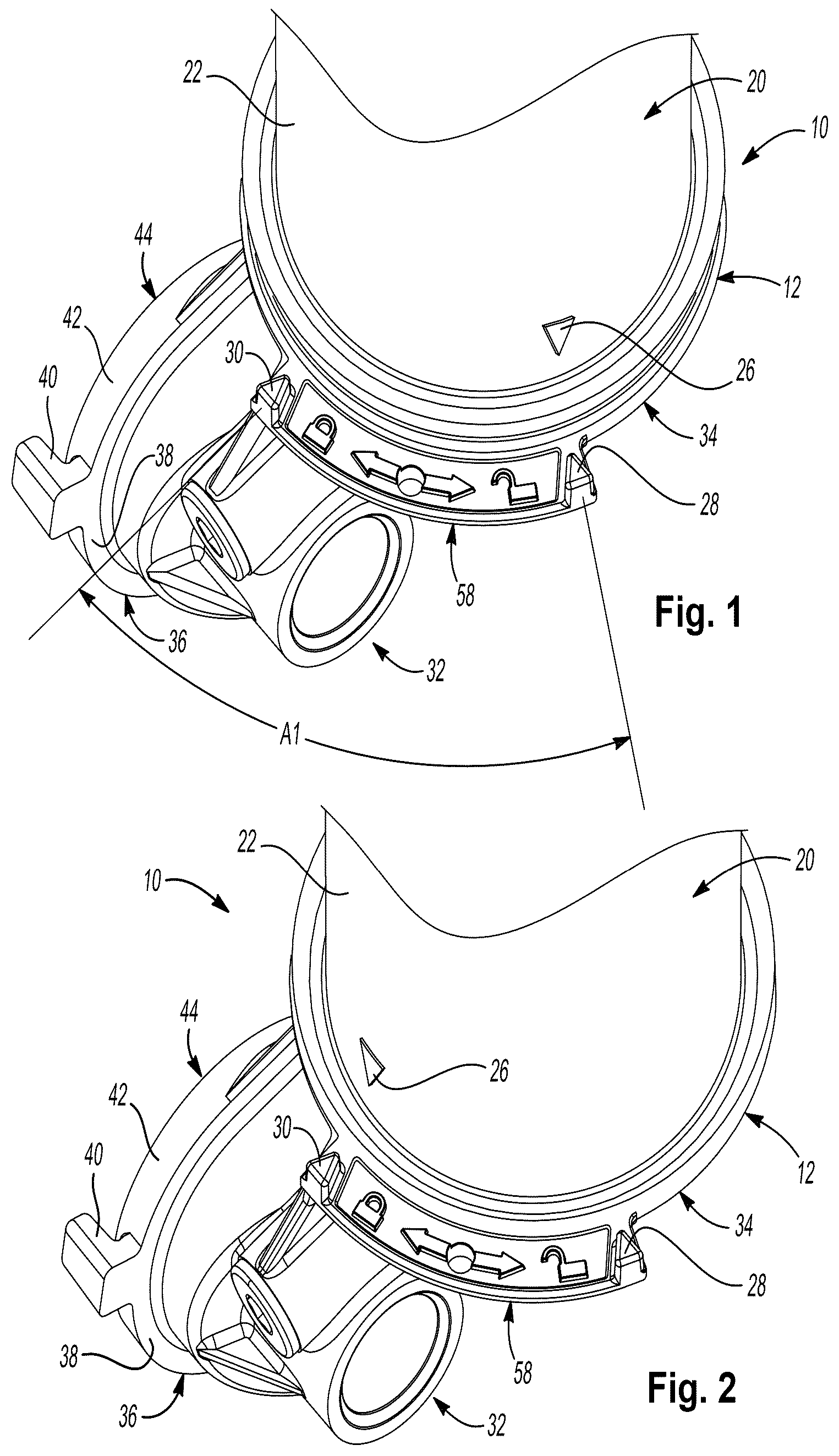 Patent US12311293 — Filter head assembly having a threaded bayonet connector adapter with a position tolerance improving retainer ring — Figure 1