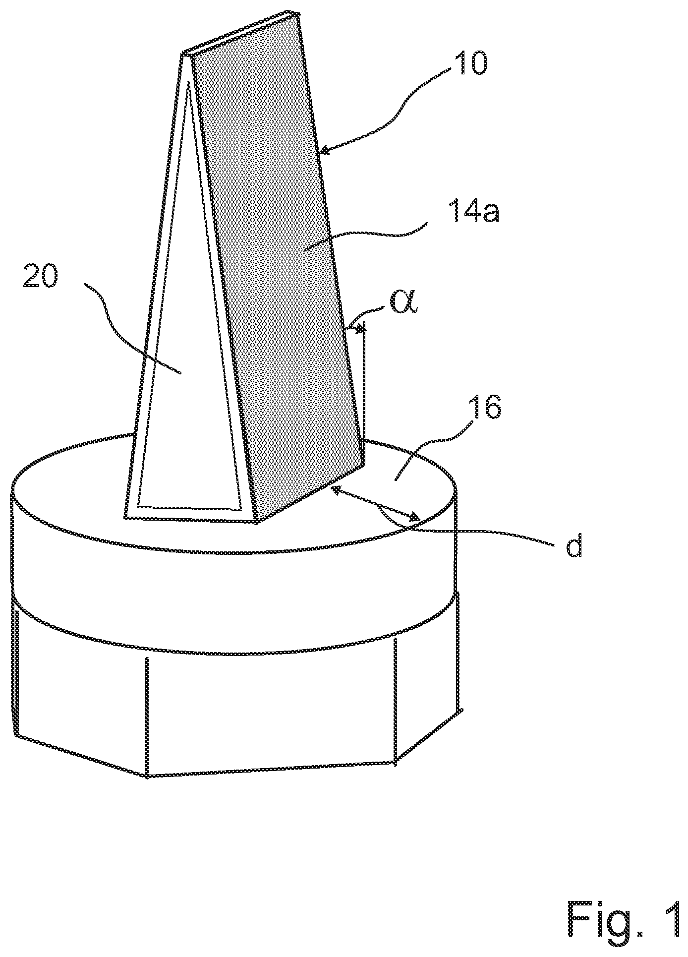 Patent US12311297 — Impactor/separator element and devices comprising an impactor separator/element of this type — Figure 1