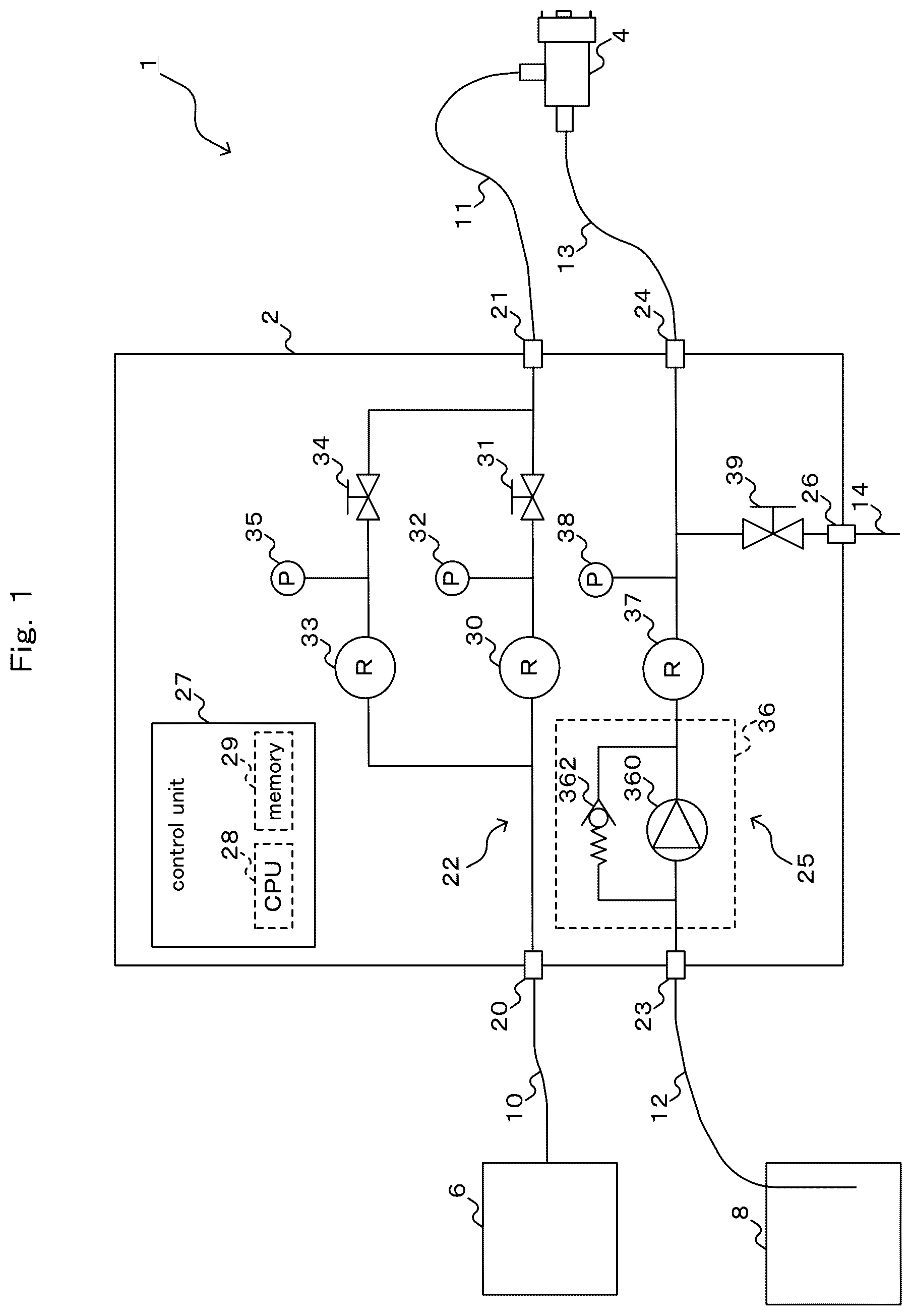 Patent US12311400 — Twin-fluid nozzle spray apparatus — Figure 1