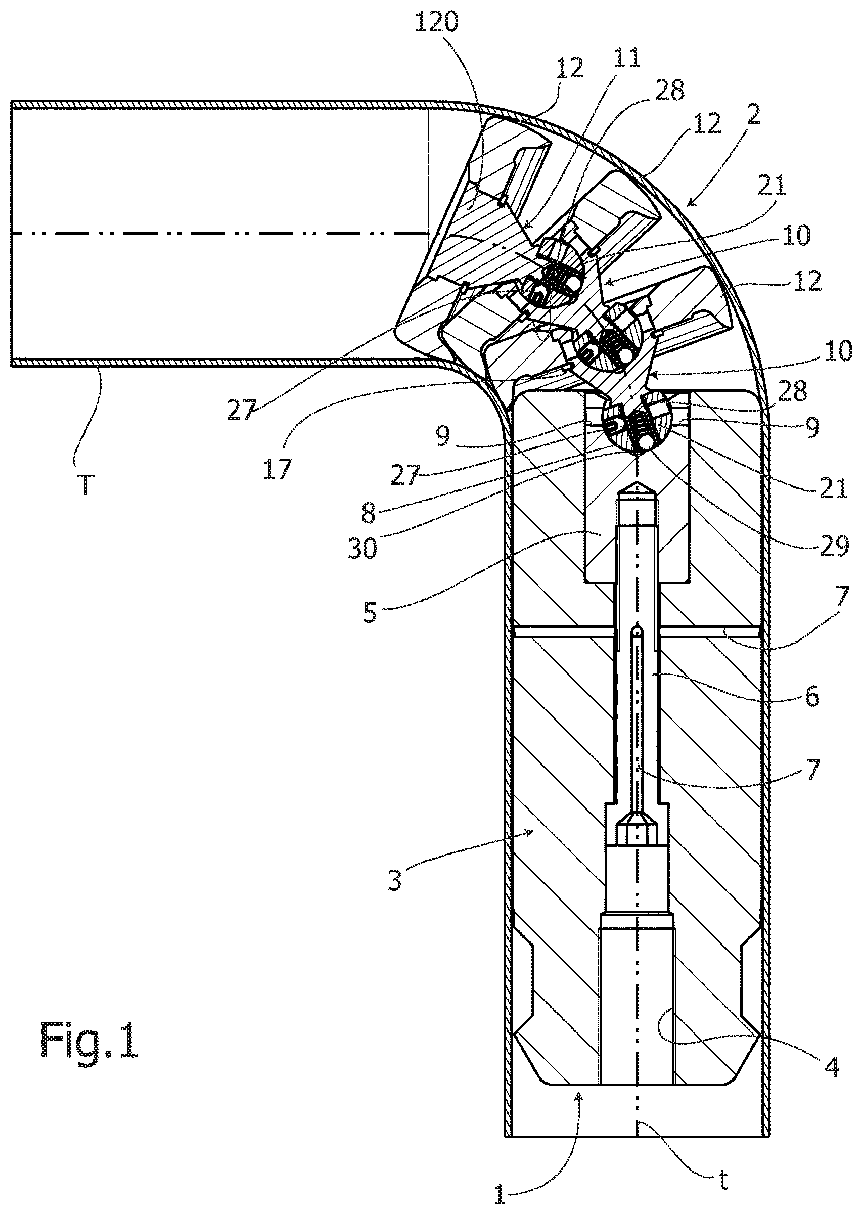 Patent US12311430 Figure 1 – Mandrel for pipe bending machine