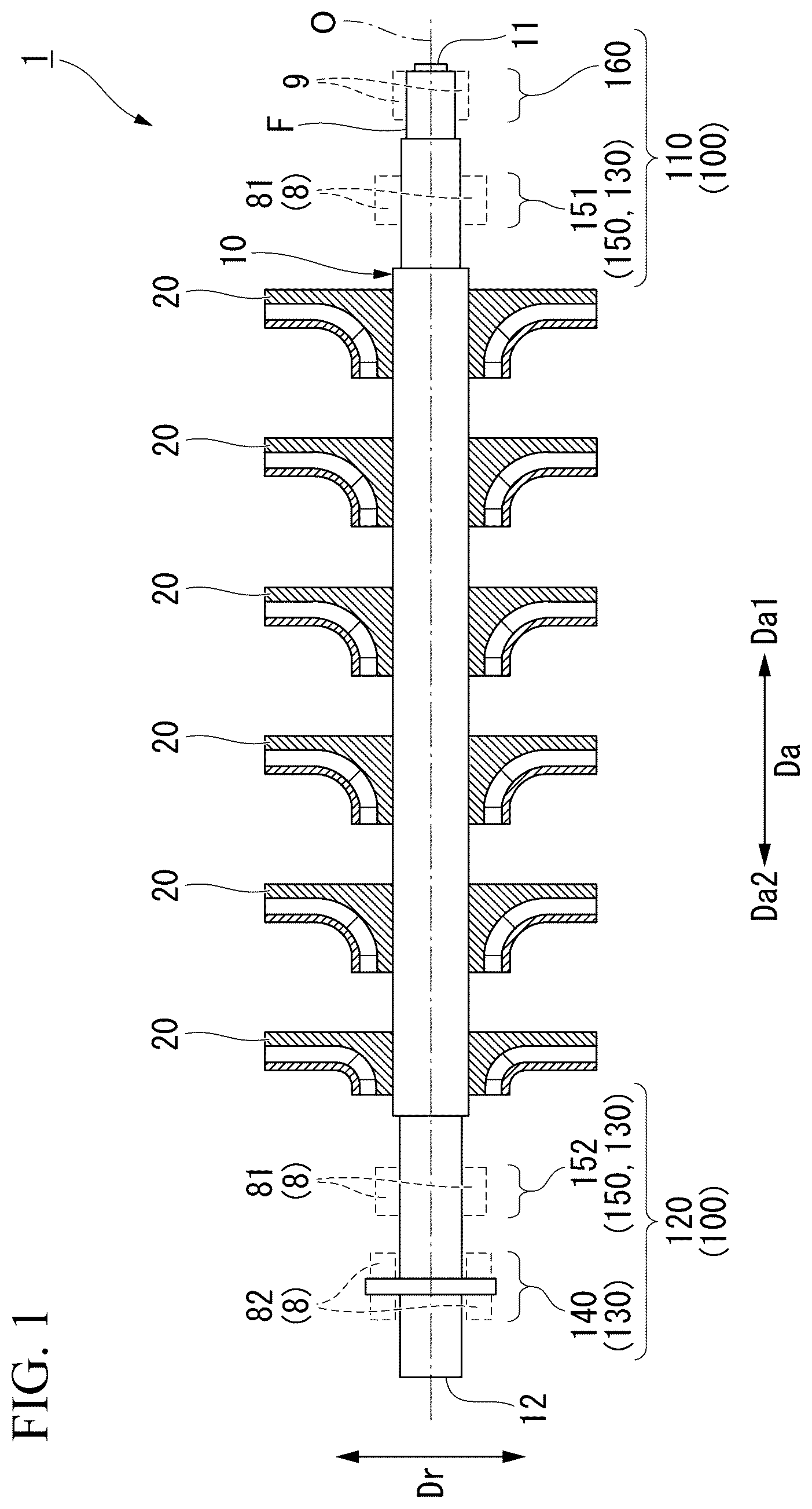 Patent US12311482 — Repair method of rotor — Figure 1