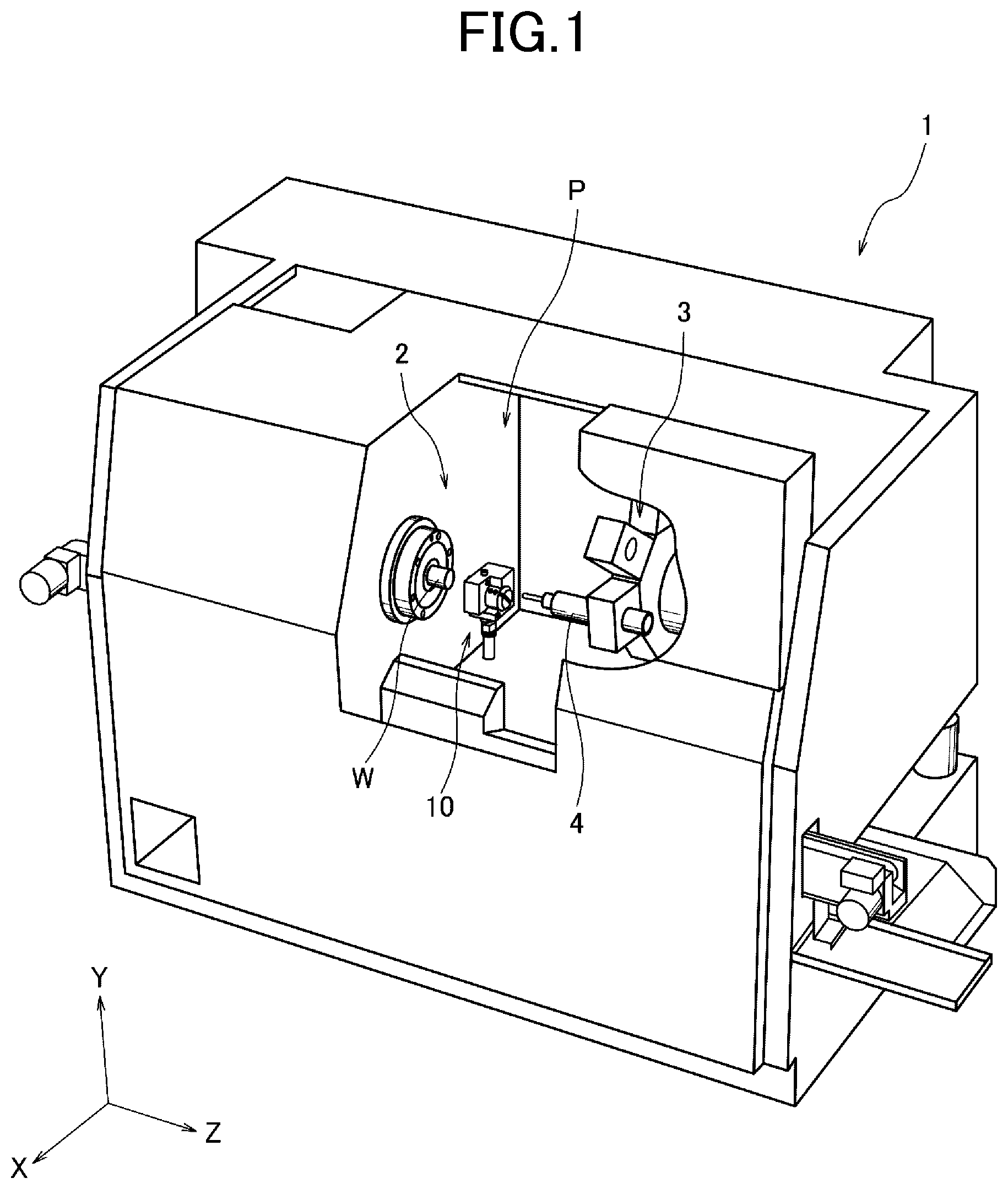 Patent US12311485 — Coolant supply device and machine tool — Figure 1