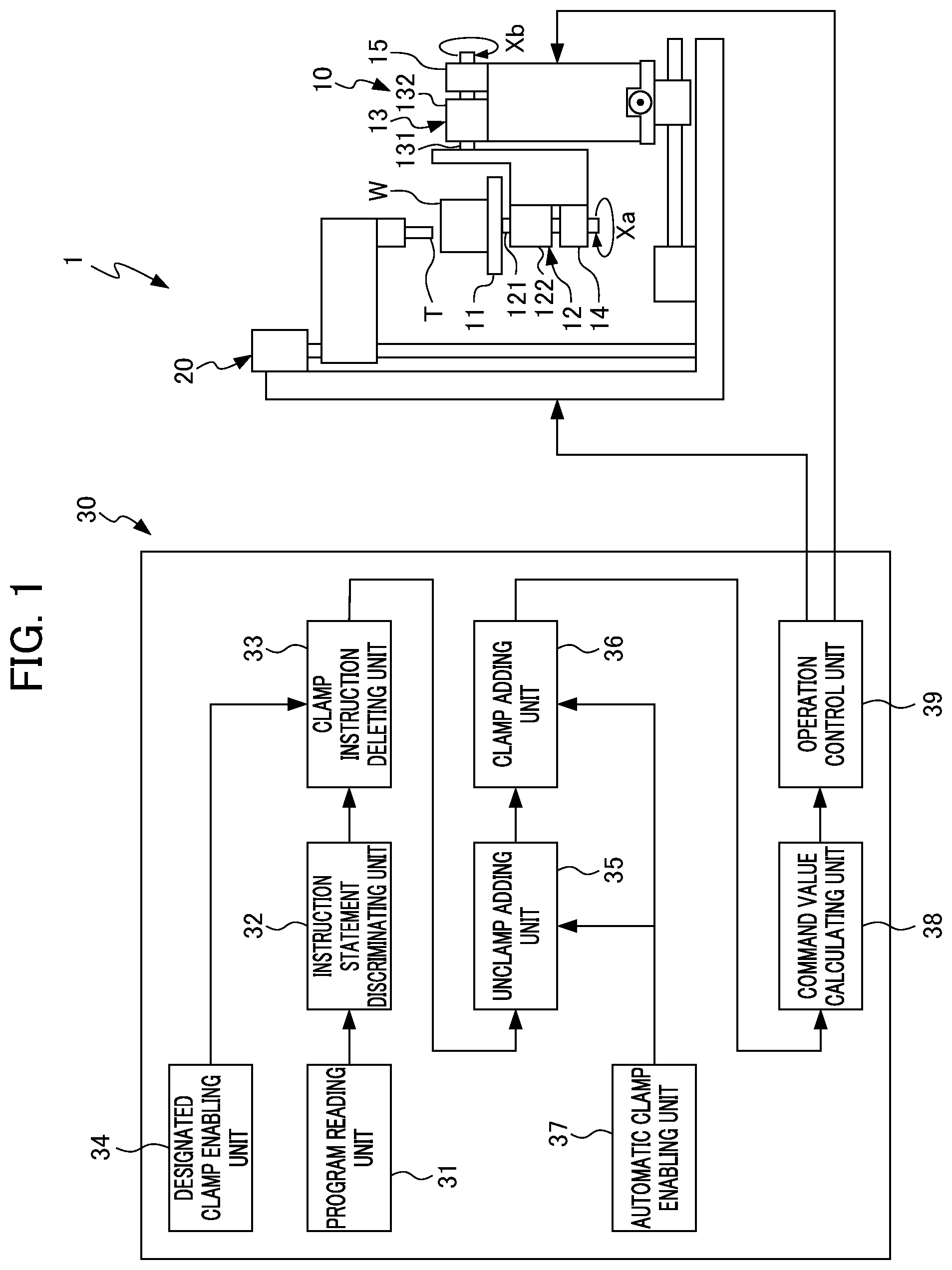 Patent US12311486 — Numerical controller and machining system — Figure 1