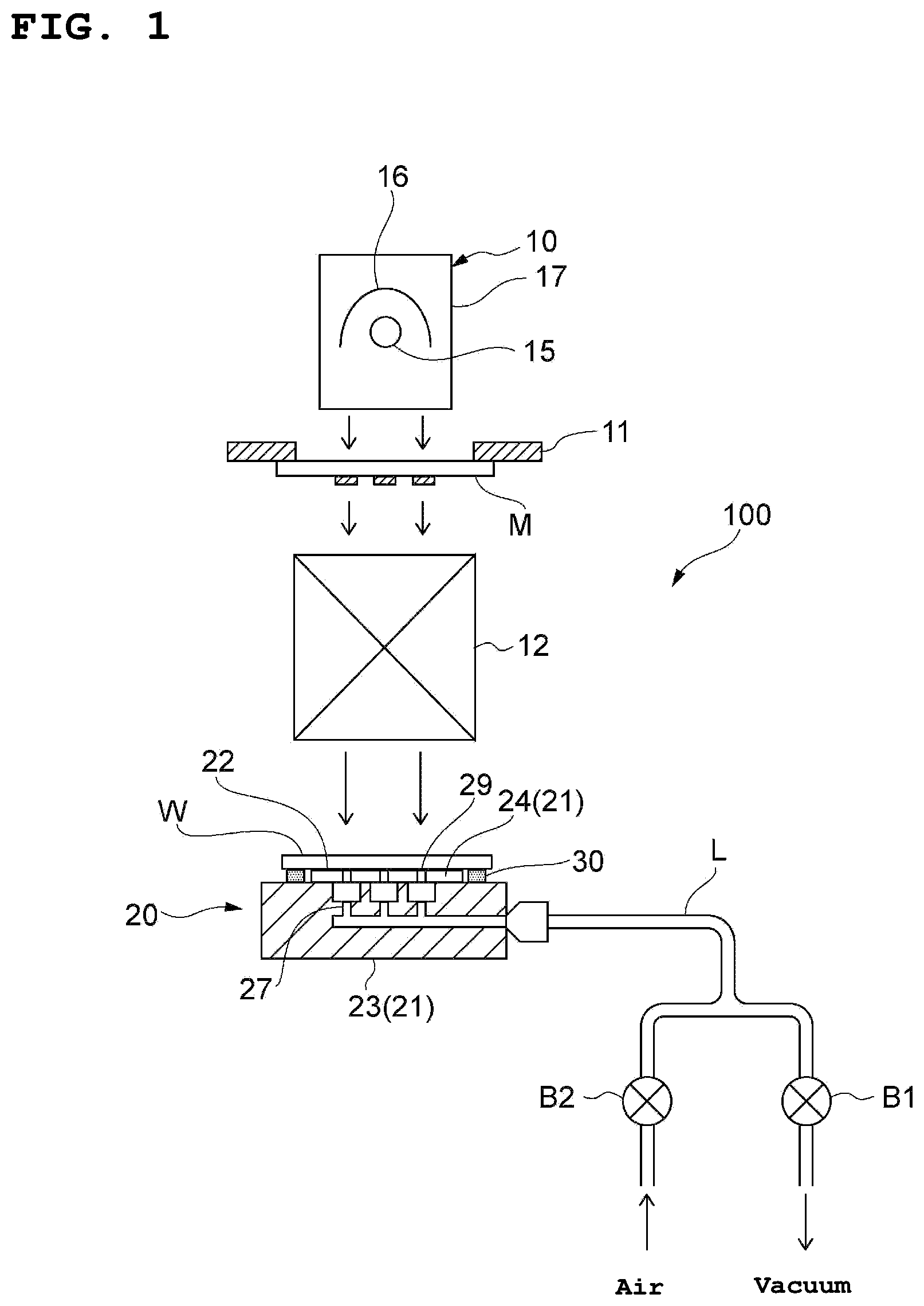 Patent US12311504 — Holding mechanism and exposure apparatus — Figure 1