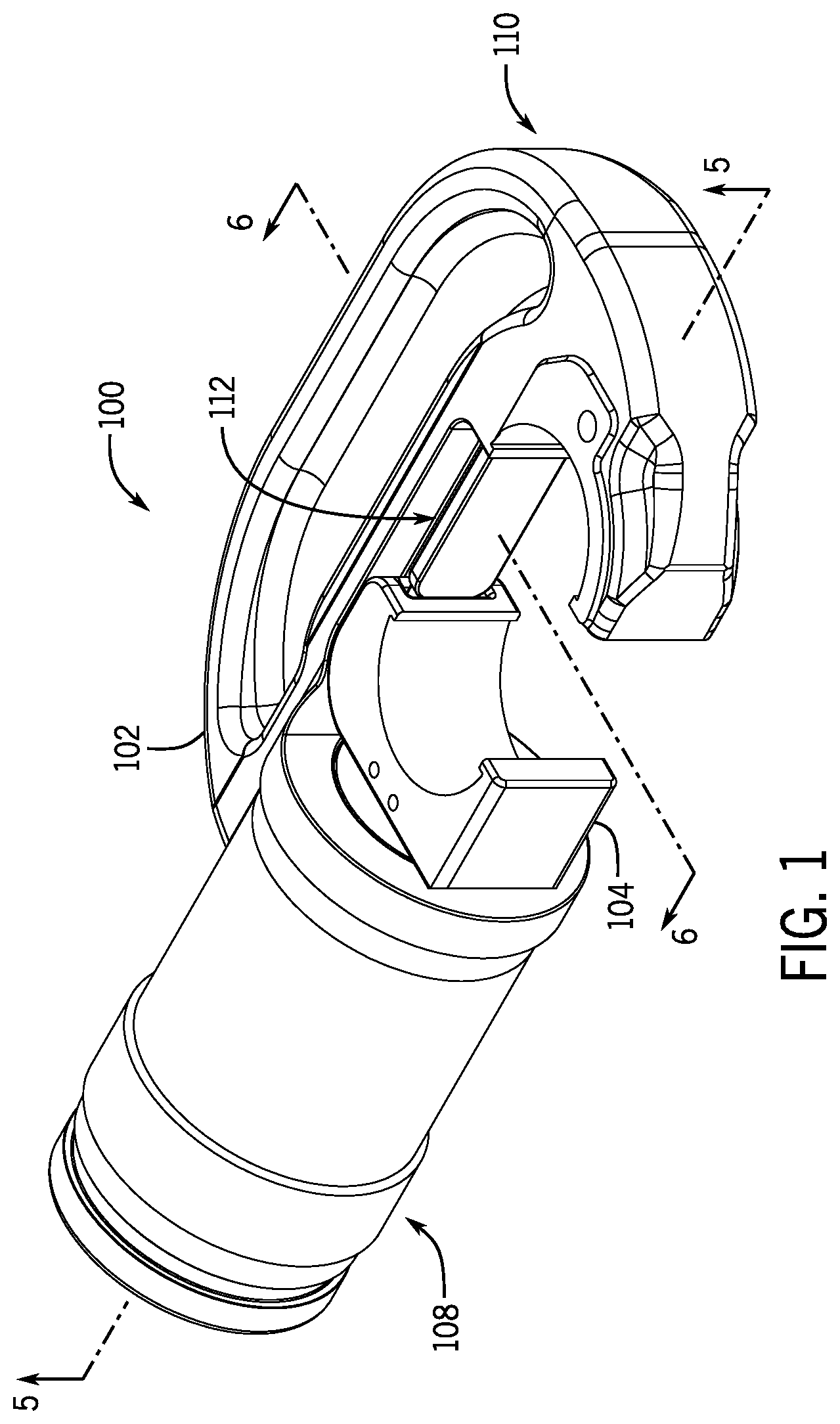Patent US12311513 — Ram guide for a crimper — Figure 1