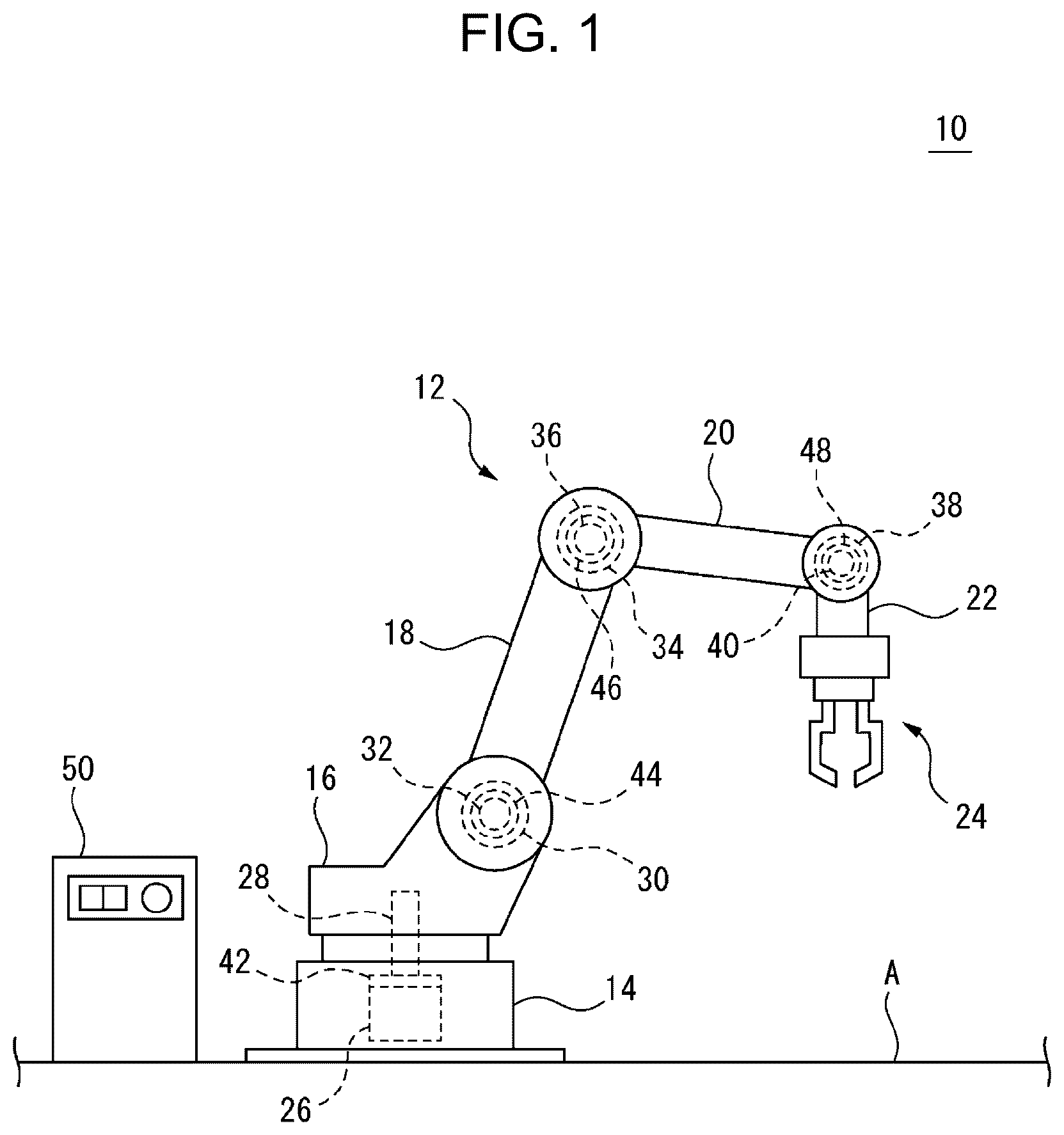 Patent US12311558 — Robot control device, robot system, and robot control method — Figure 1