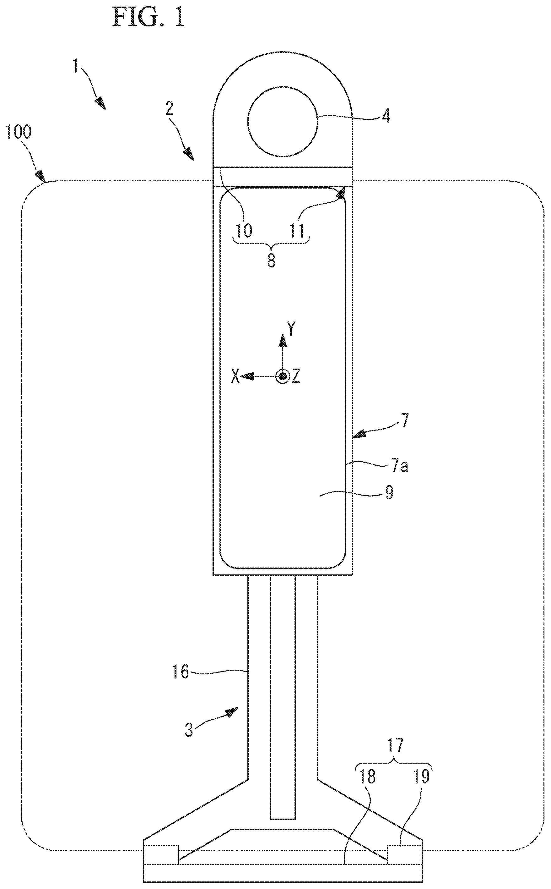 Patent US12311559 — Safety switch device — Figure 1