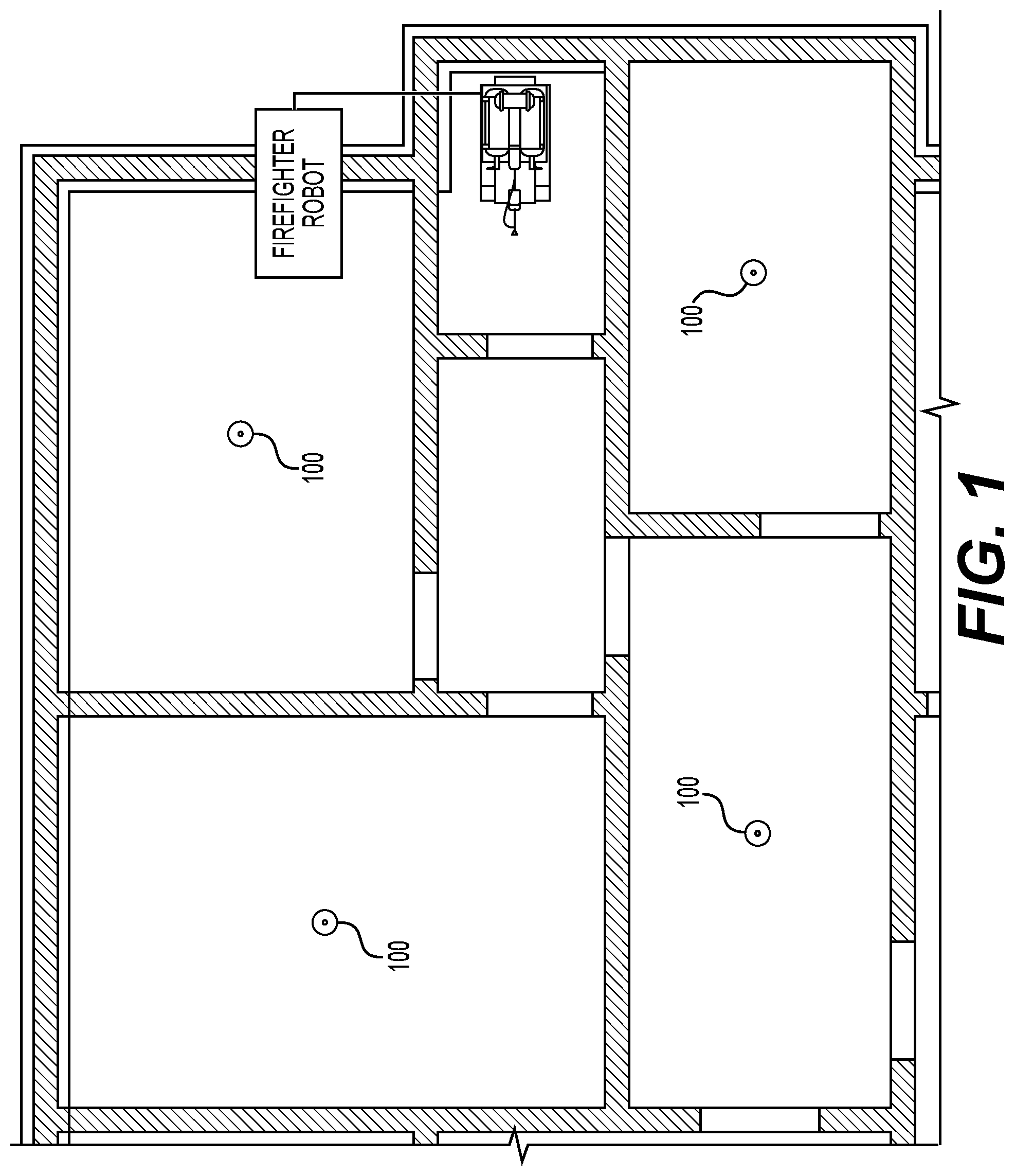 Patent US12311562 Figure 1 – Firefighter robotic system