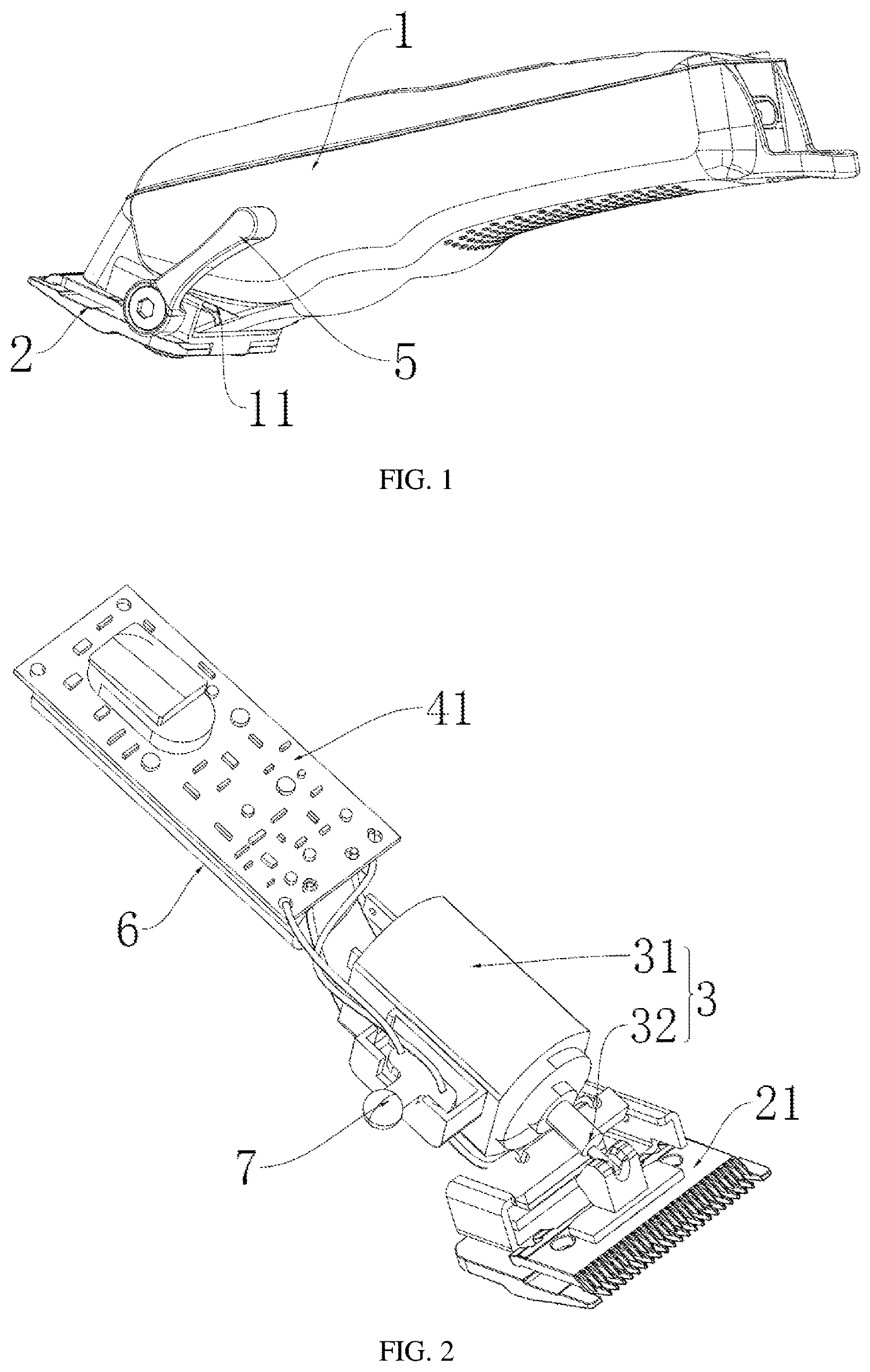 Patent US12311564 Figure 1 – Electric hair clipper with temperature changing function