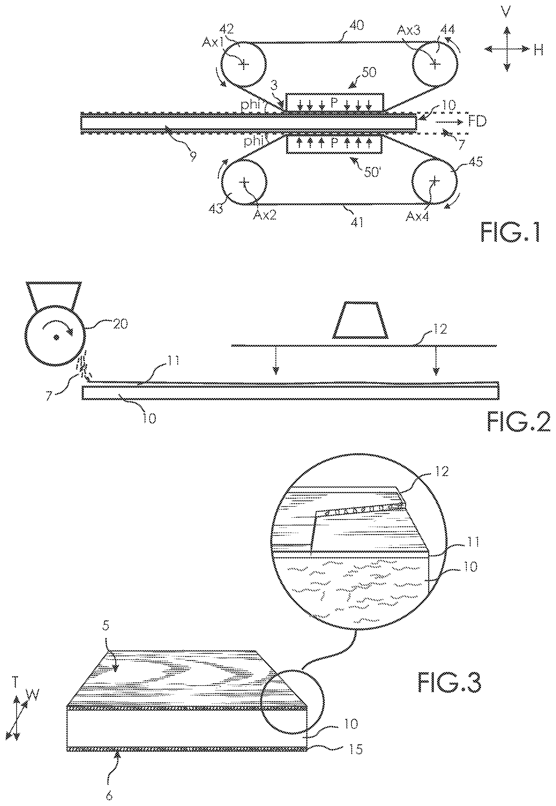 Patent US12311572 — Methods and arrangements for continuous manufacture of building panels — Figure 1