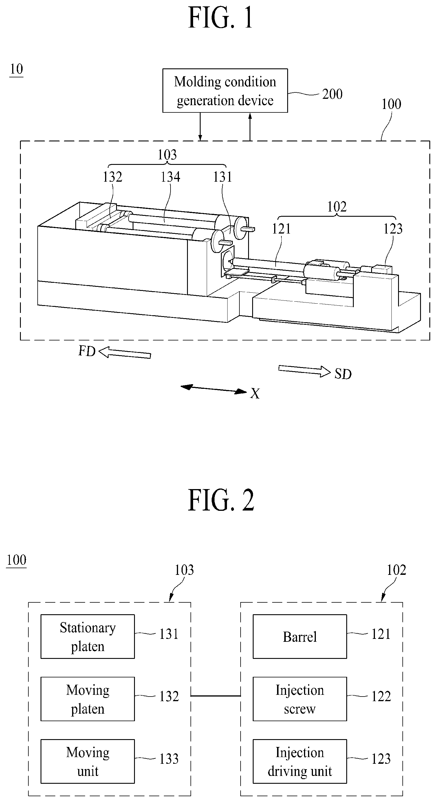 Patent US12311589 — Artificial intelligence-based injection molding system, and method for creating molding conditions — Figure 1