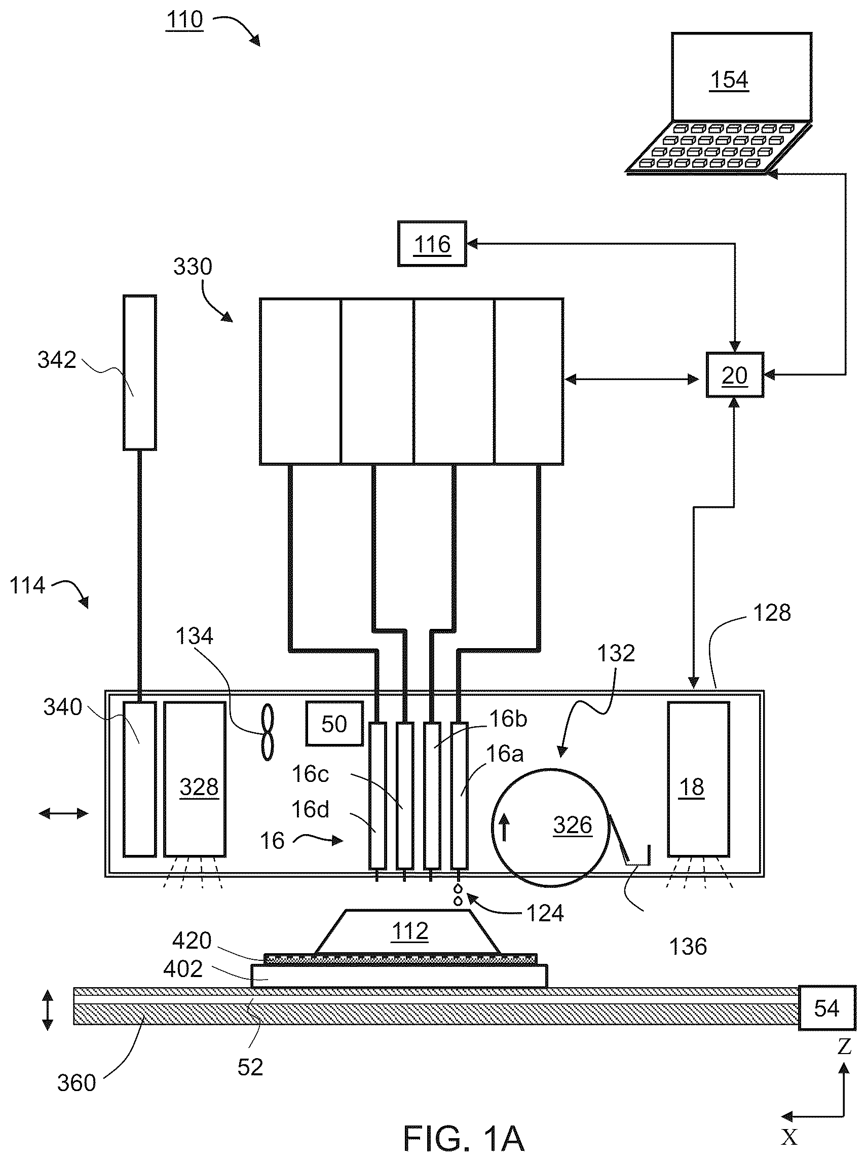 Patent US12311607 Figure 1 – Method and system for three-dimensional printing on fabric