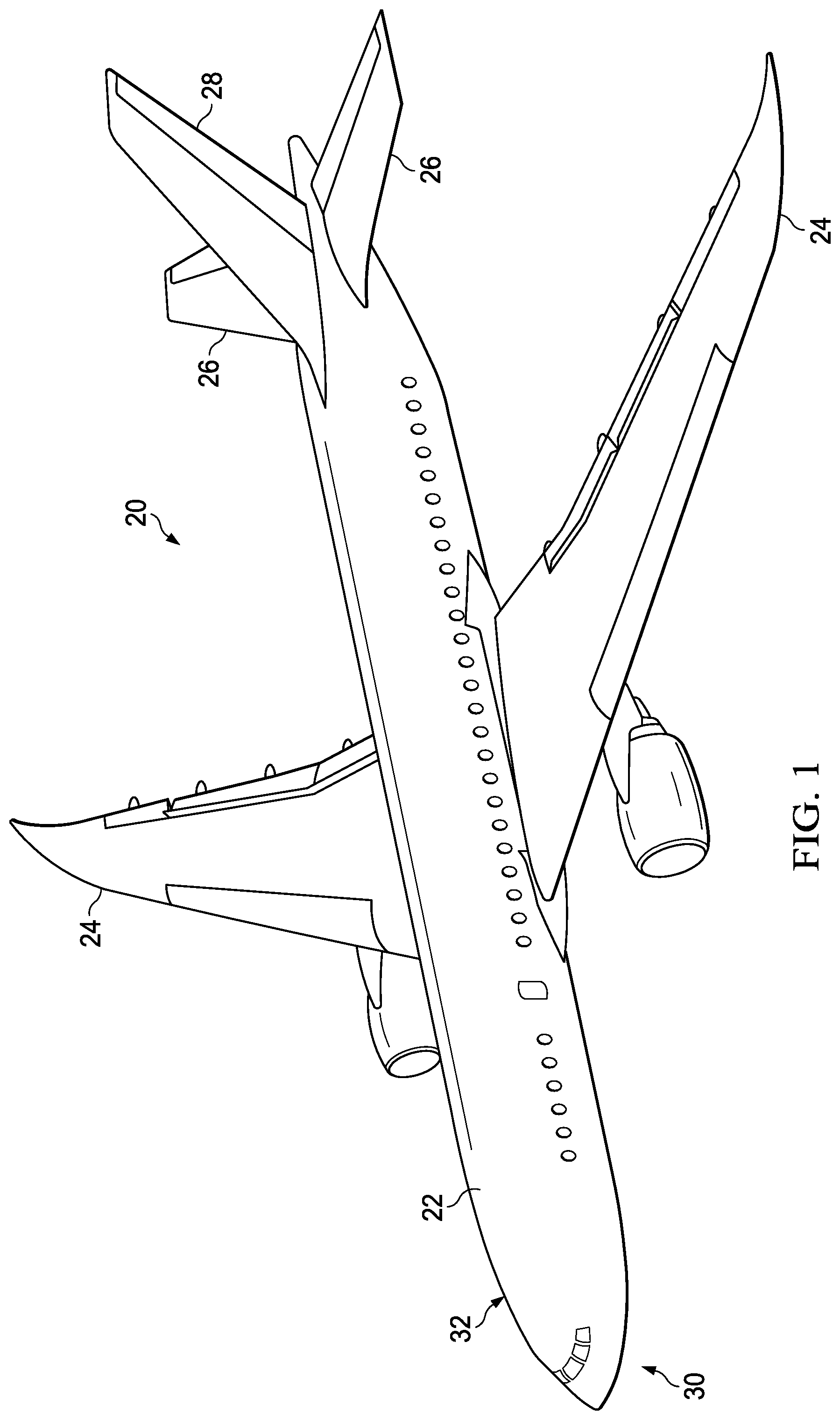 Patent US12311615 — Flat composite panel with tear arrestment and method of making the same — Figure 1