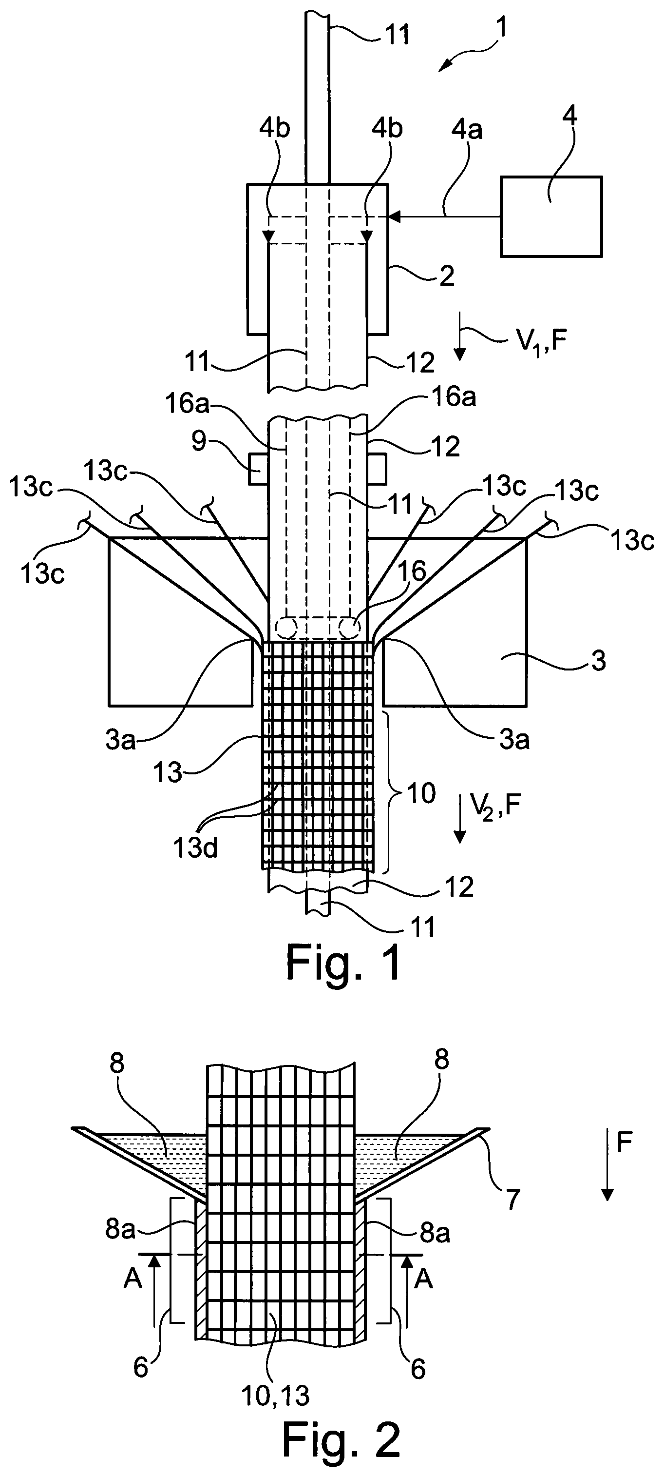 Patent US12311616 — Method and apparatus for producing an endless semi-finished product, endless semi-finished product, downhole heat exchanger, borehole reinforcement and restoration pipe — Figure 1